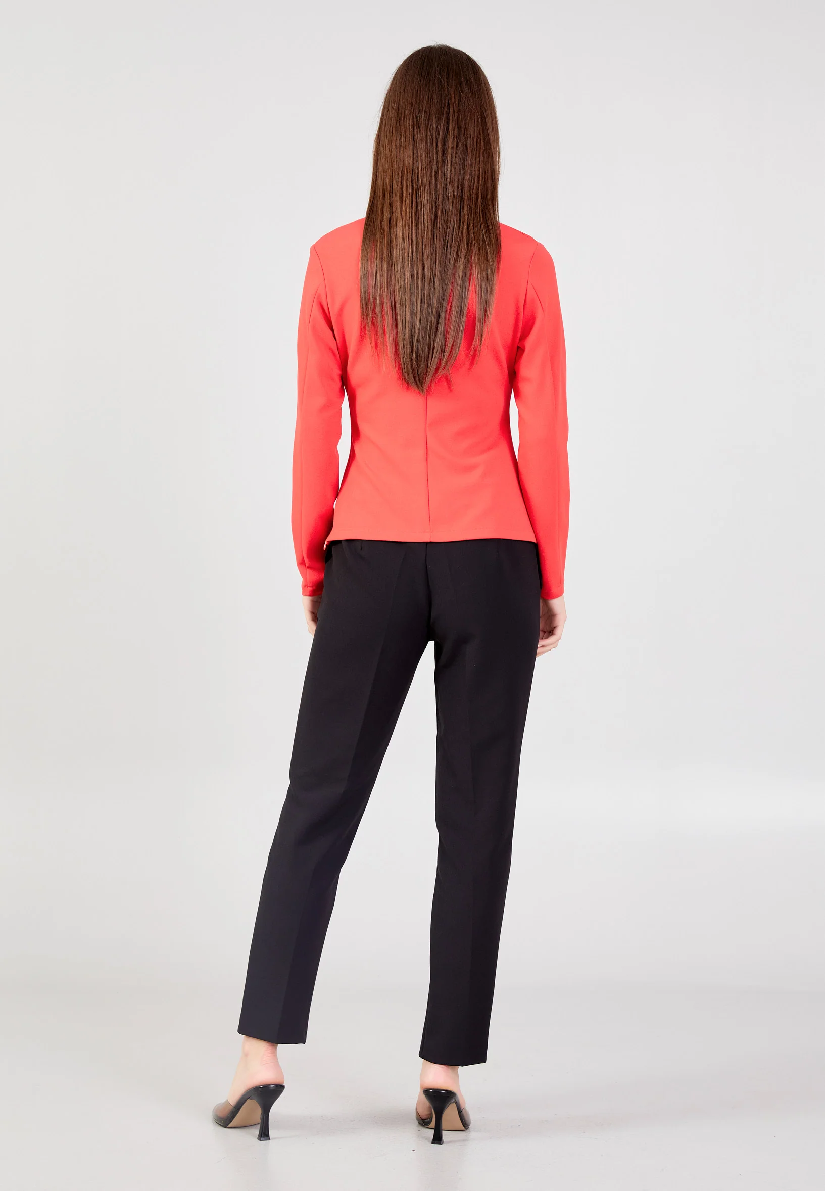 Long Sleeve Solid Color Regular Blouse kmy24k10332 - Image 10