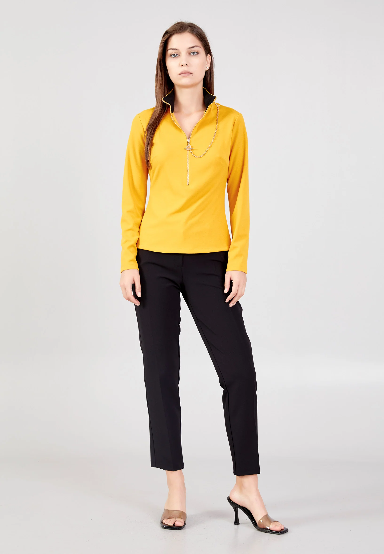Long Sleeve Solid Color Regular Blouse kmy24k10332 - Image 13