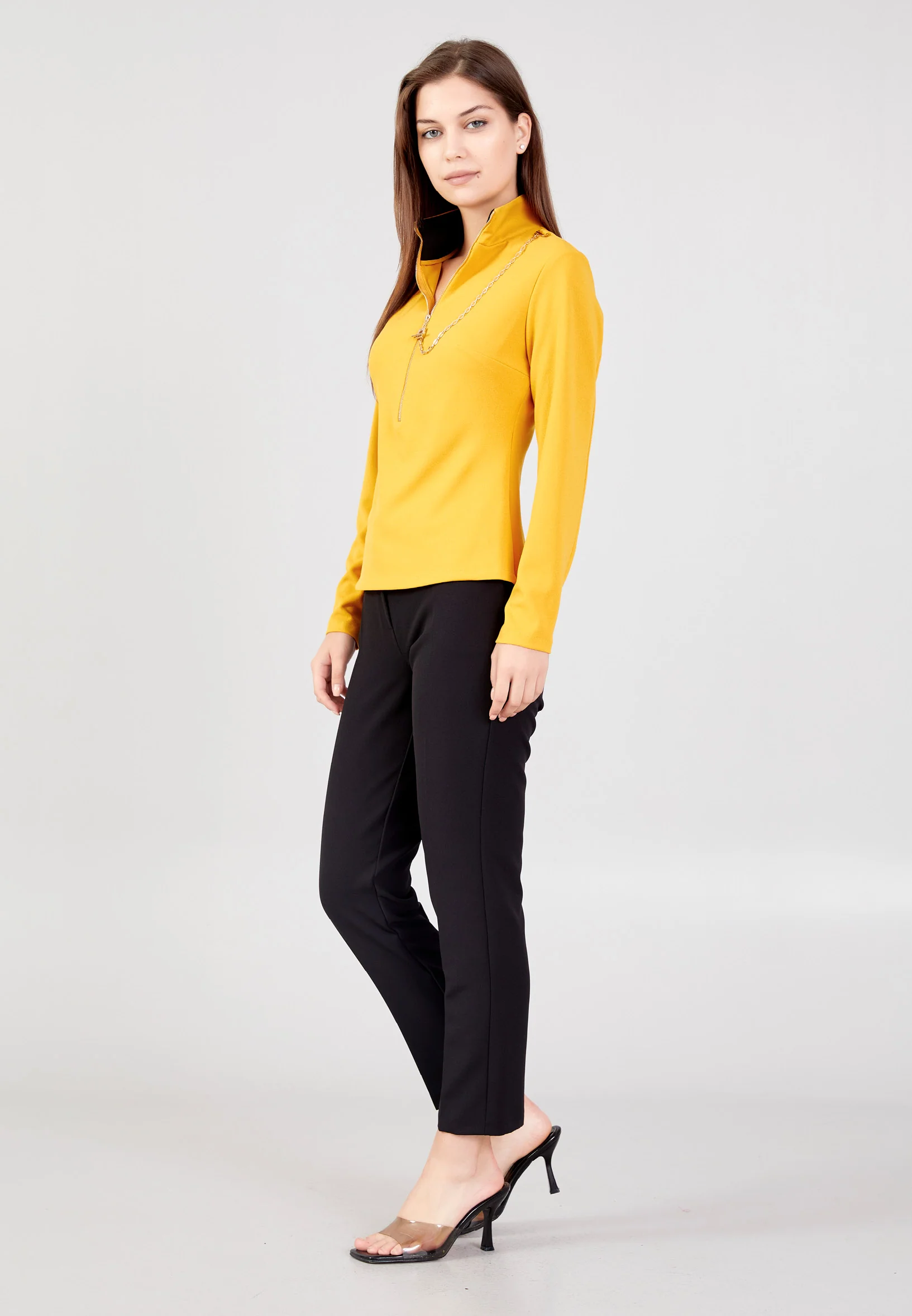 Long Sleeve Solid Color Regular Blouse kmy24k10332 - Image 15