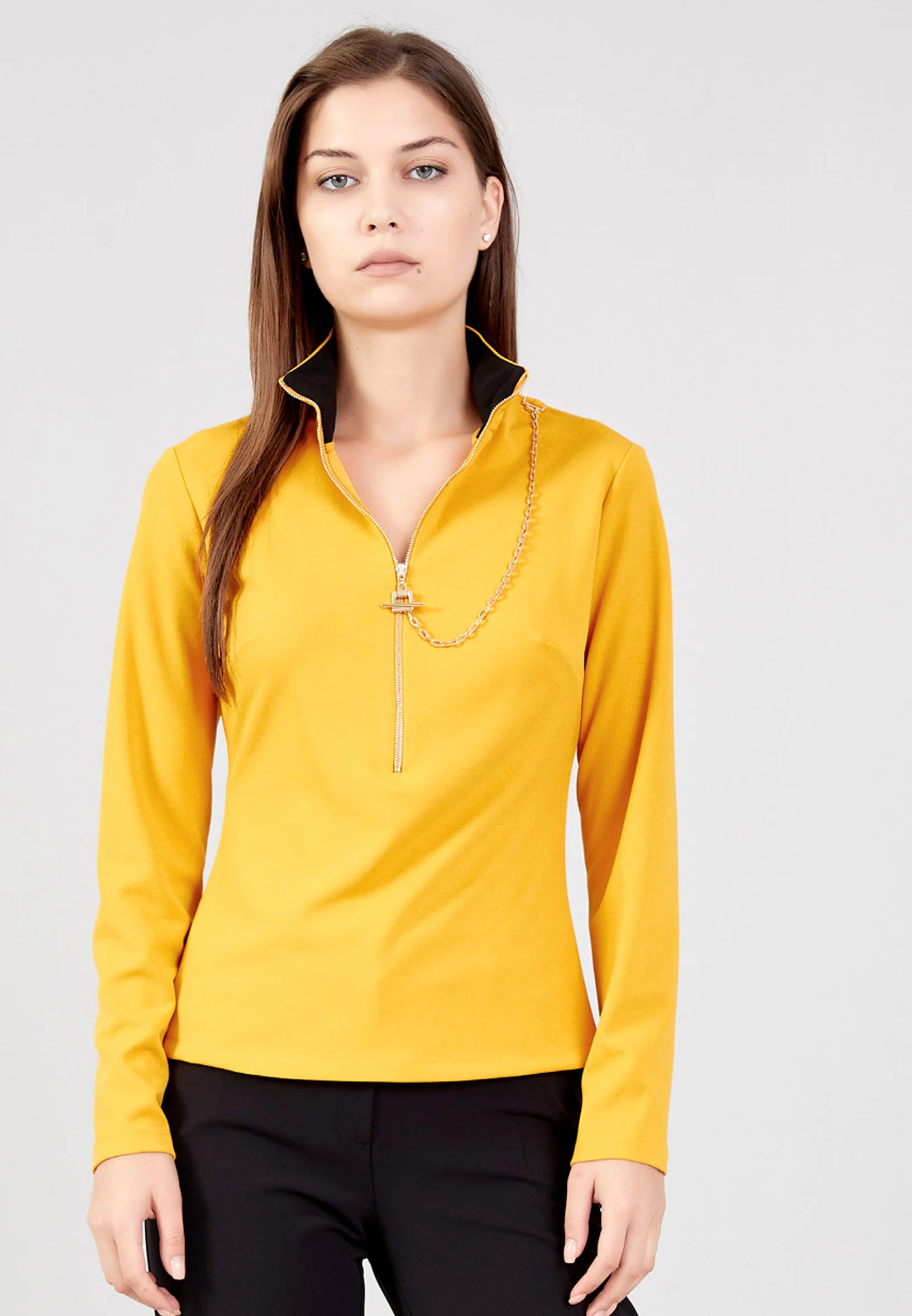 Long Sleeve Solid Color Regular Blouse kmy24k10332 - Image 16