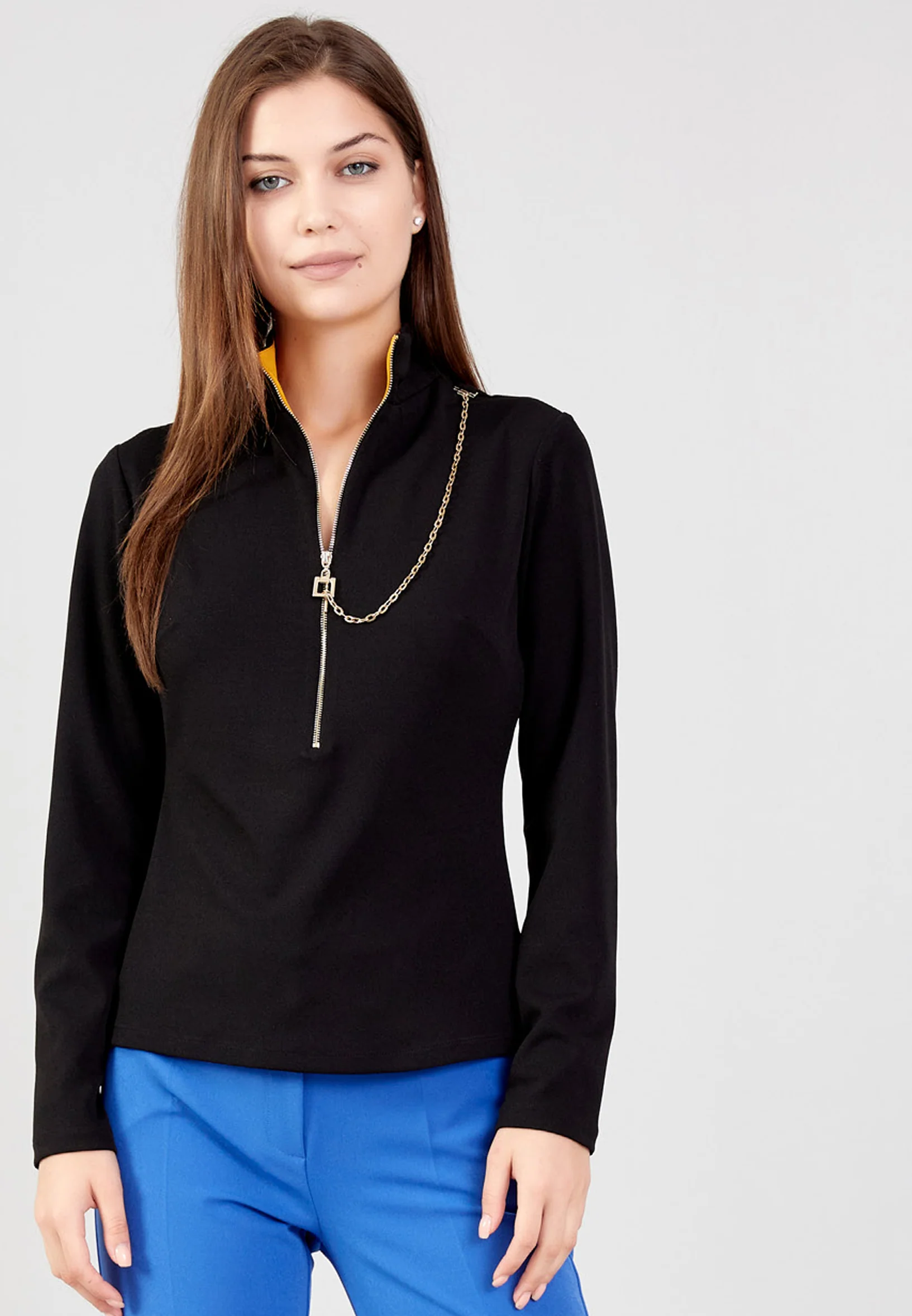 Long Sleeve Solid Color Regular Blouse kmy24k10332 - Image 4