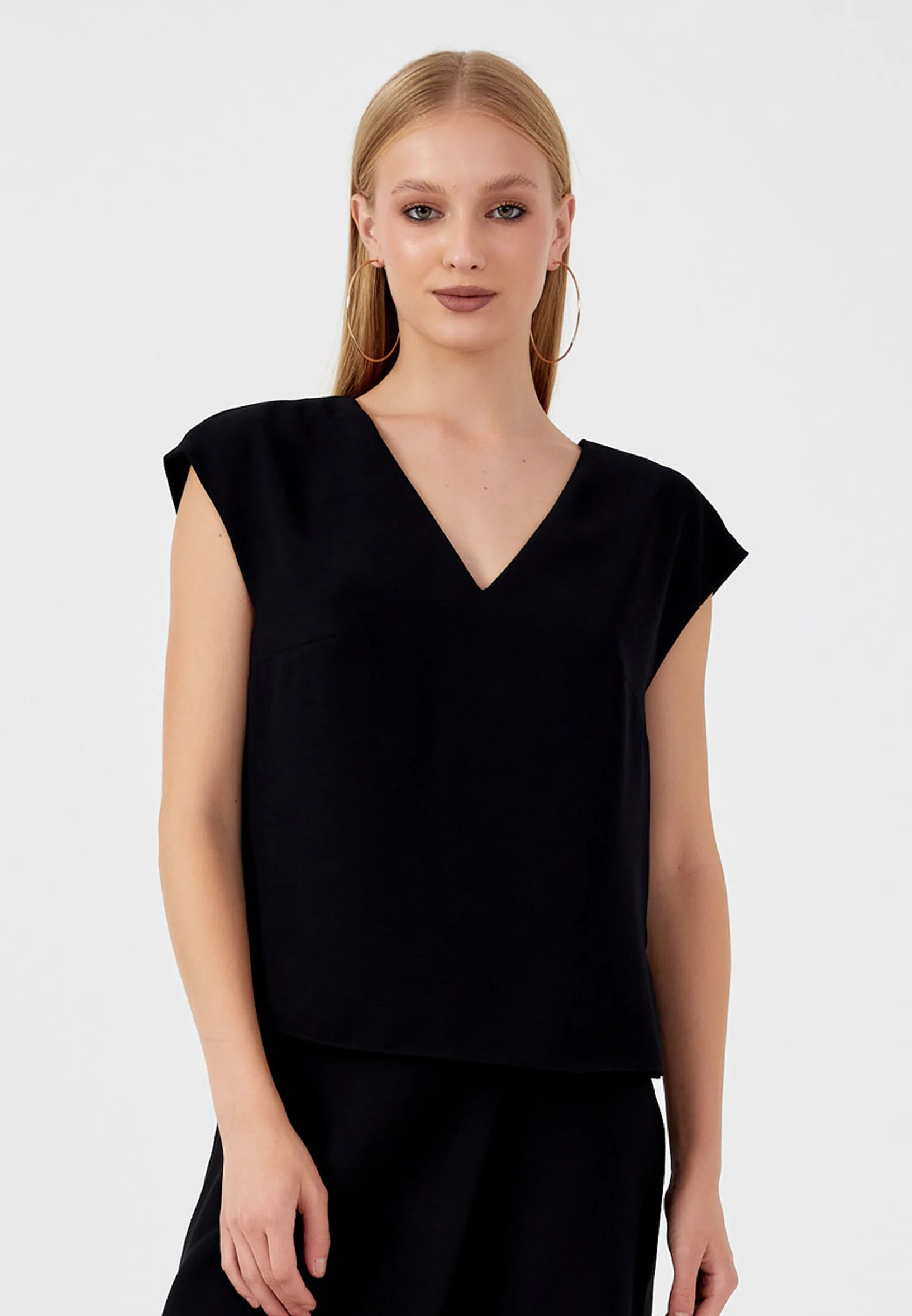 Long Sleeve Solid Color Regular Blouse kmy24y10405 - Image 4