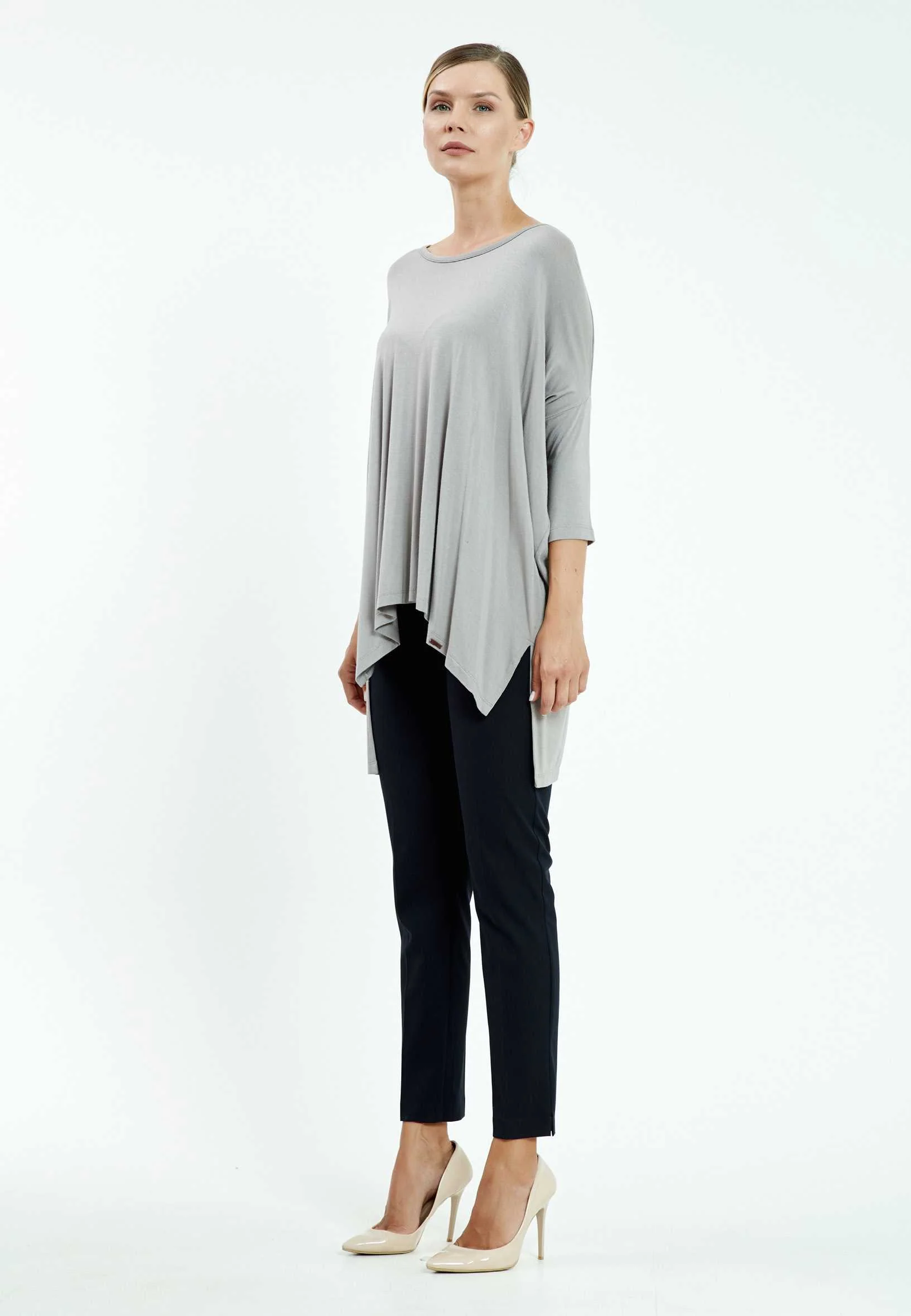 Long Sleeve Solid Color Regular Blouse mis25140 - Image 3