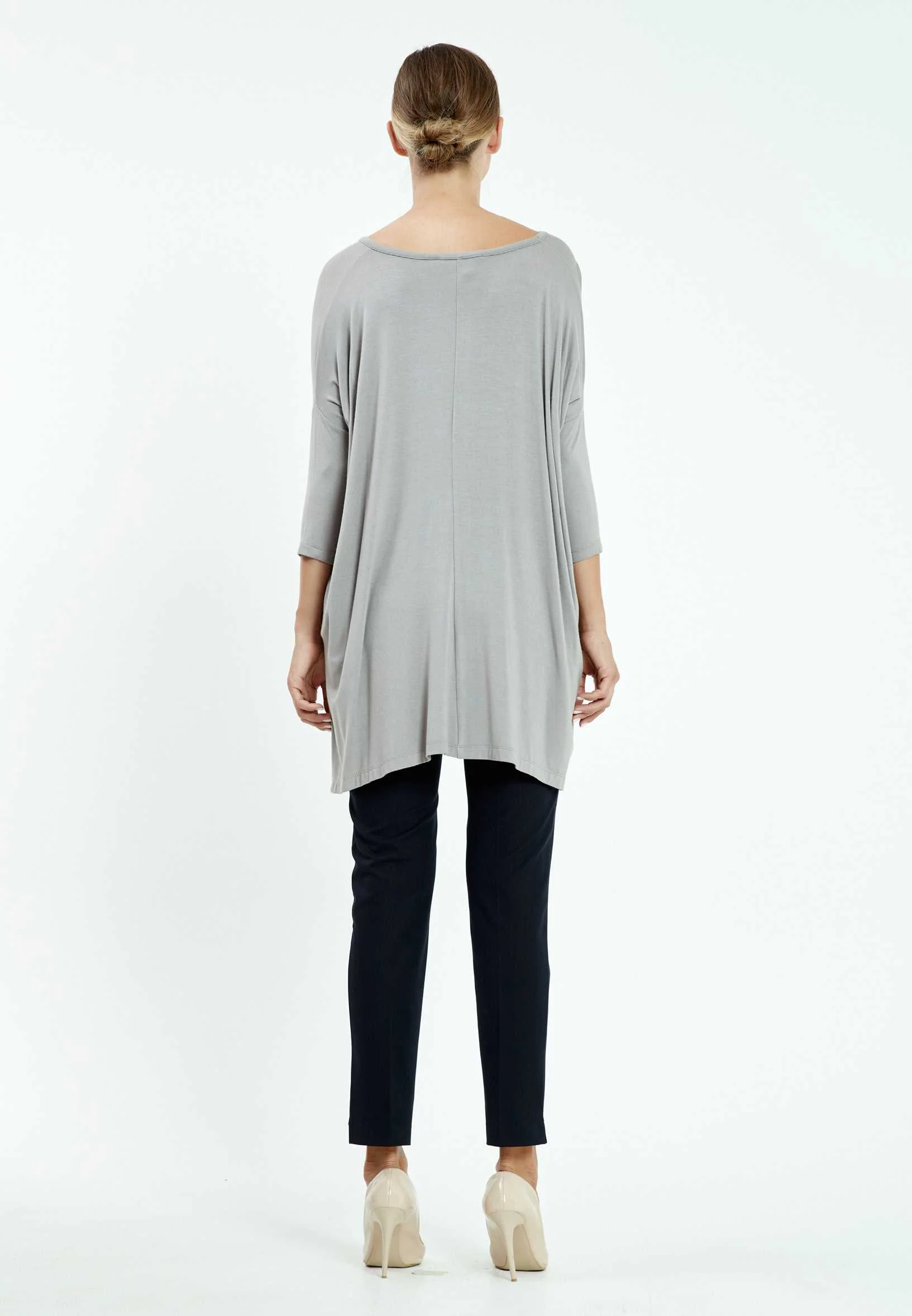 Long Sleeve Solid Color Regular Blouse mis25140 - Image 4