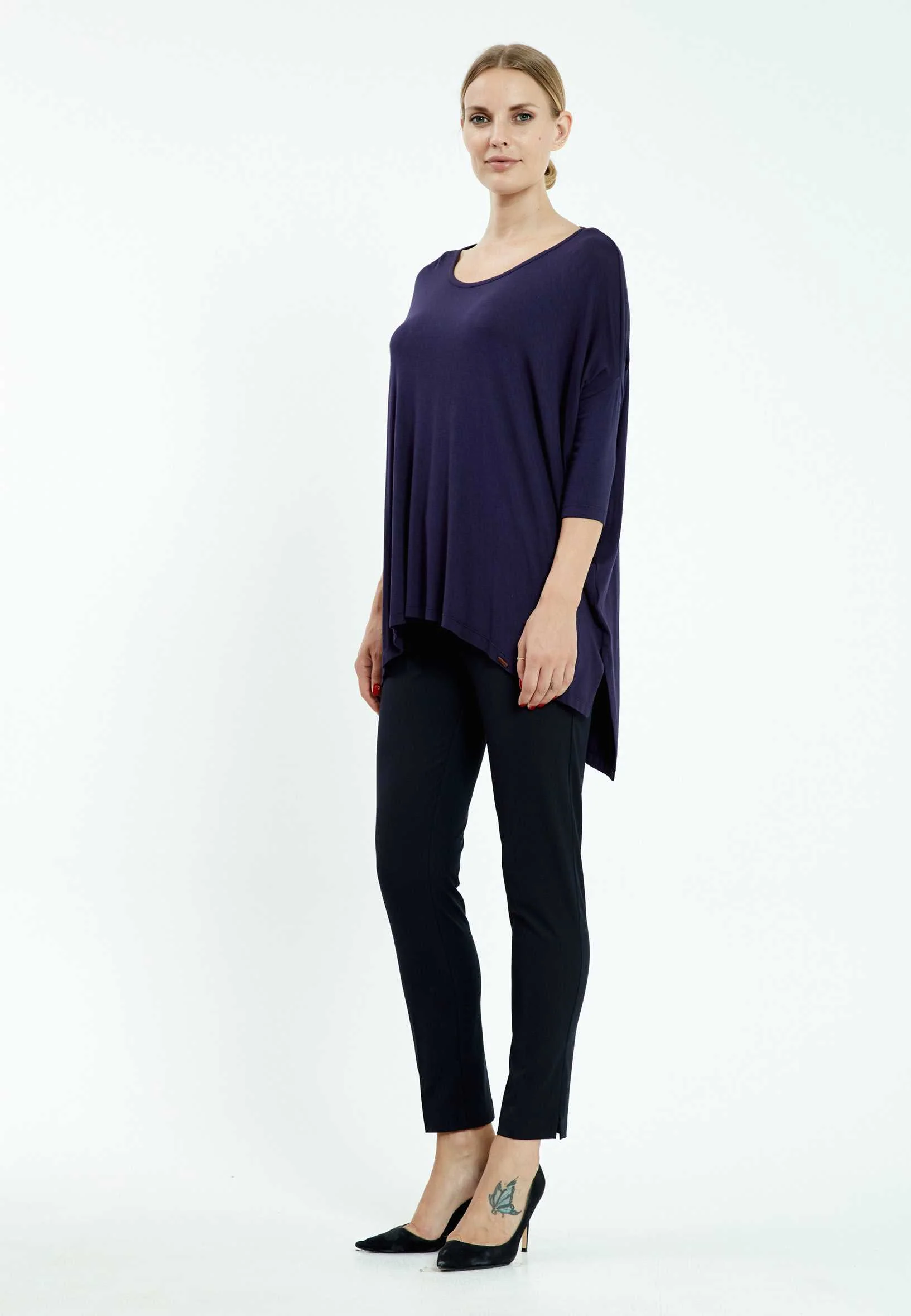 Long Sleeve Solid Color Regular Blouse mis25140 - Image 7