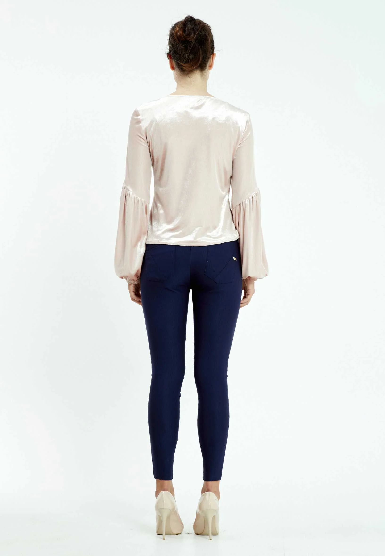 Long Sleeve Solid Color Regular Blouse mis29606 - Image 8