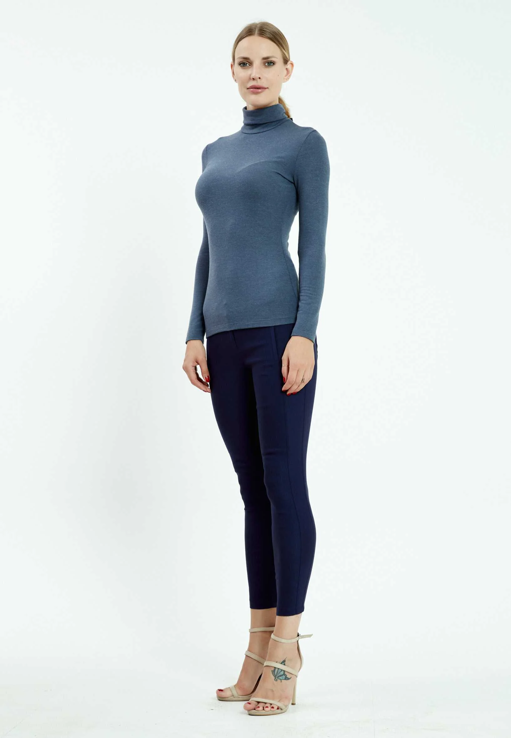 Long Sleeve Solid Color Regular Blouse mis926001 - Image 3