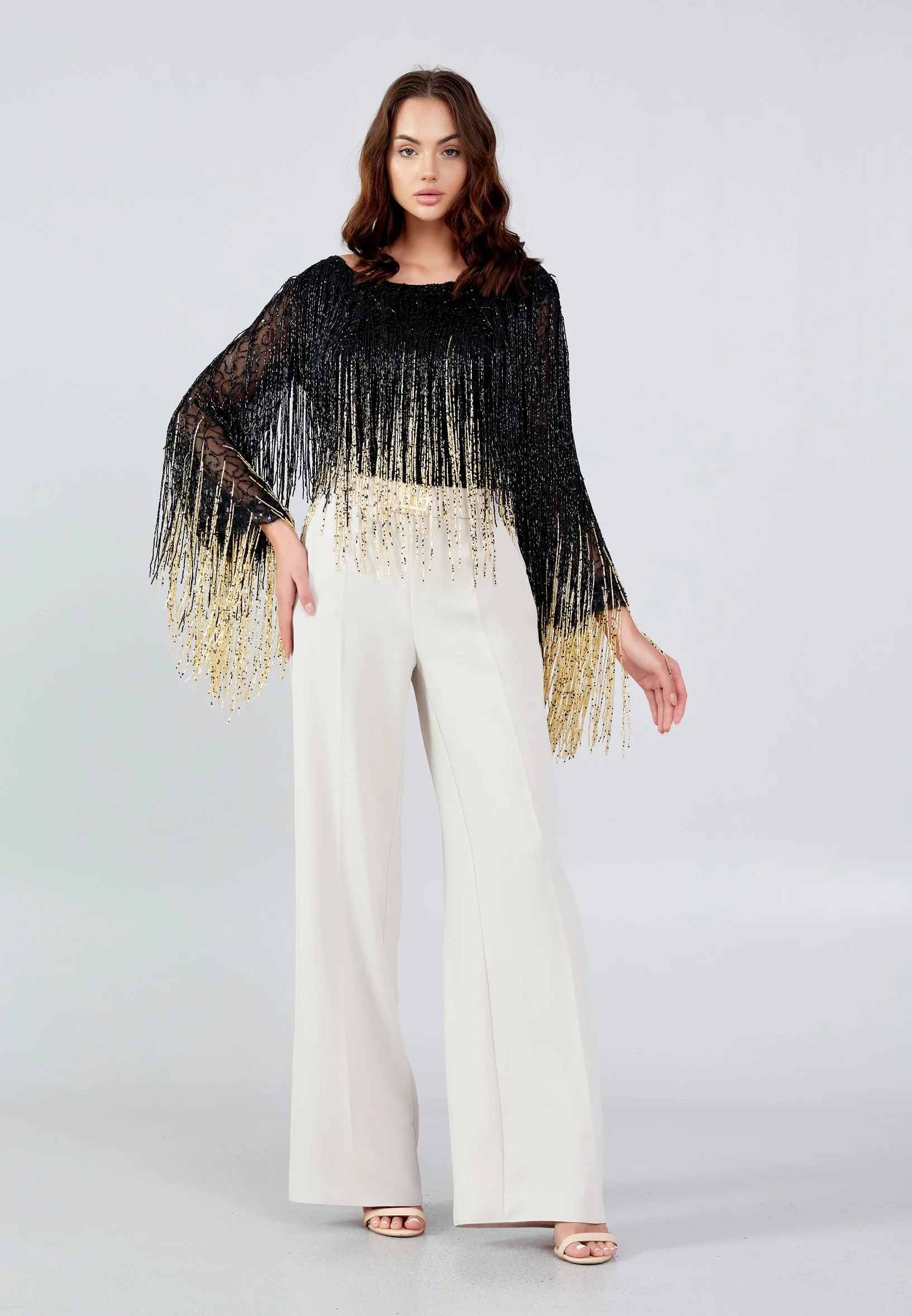 Long Sleeve Solid Color Regular Blouse mtn88738 - Image 2