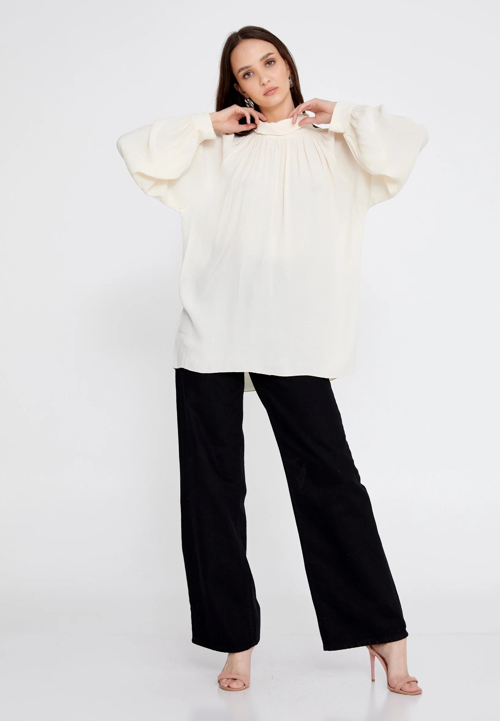 Long Sleeve Solid Color Regular Blouse rui195068 - Image 18