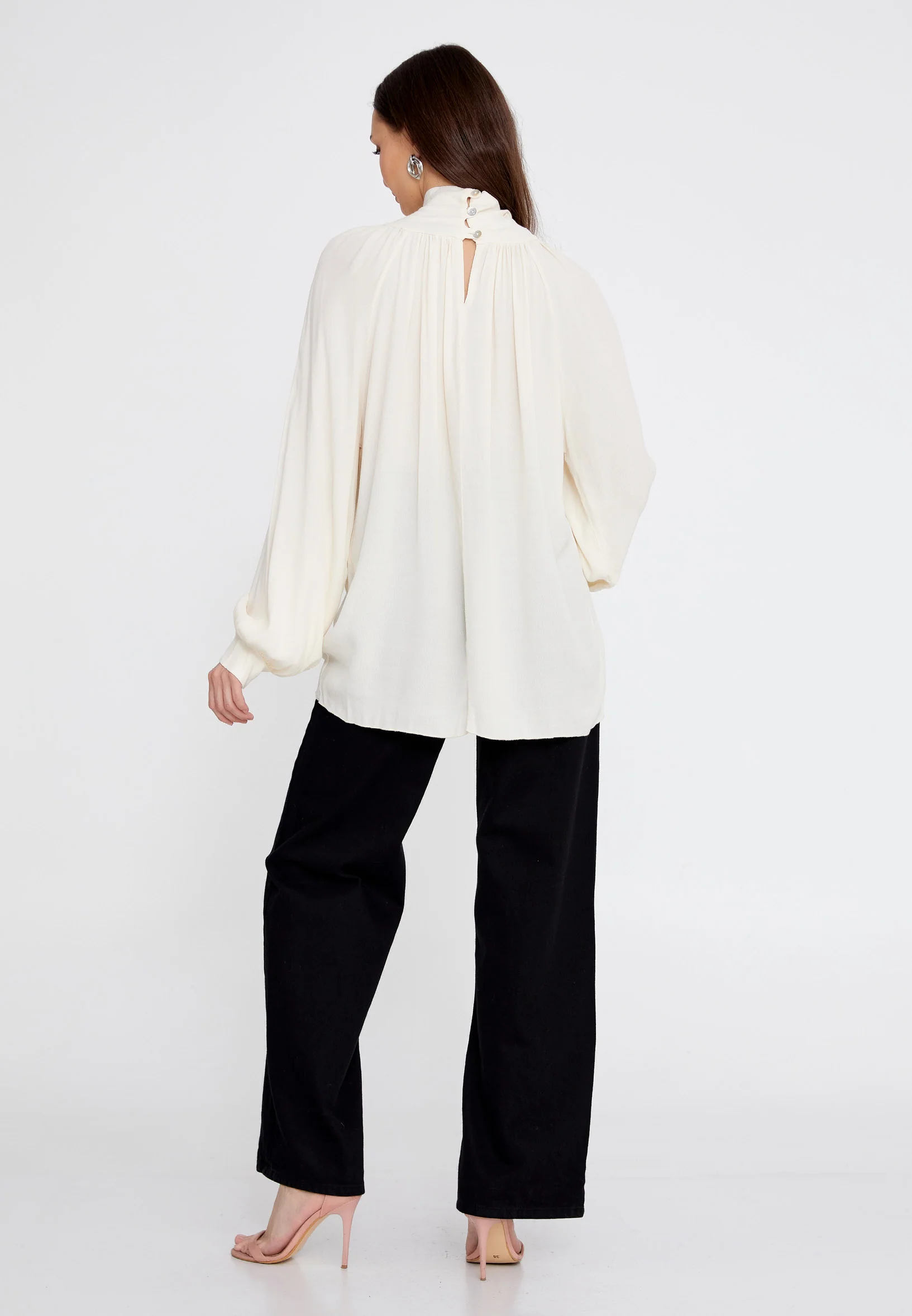 Long Sleeve Solid Color Regular Blouse rui195068 - Image 20