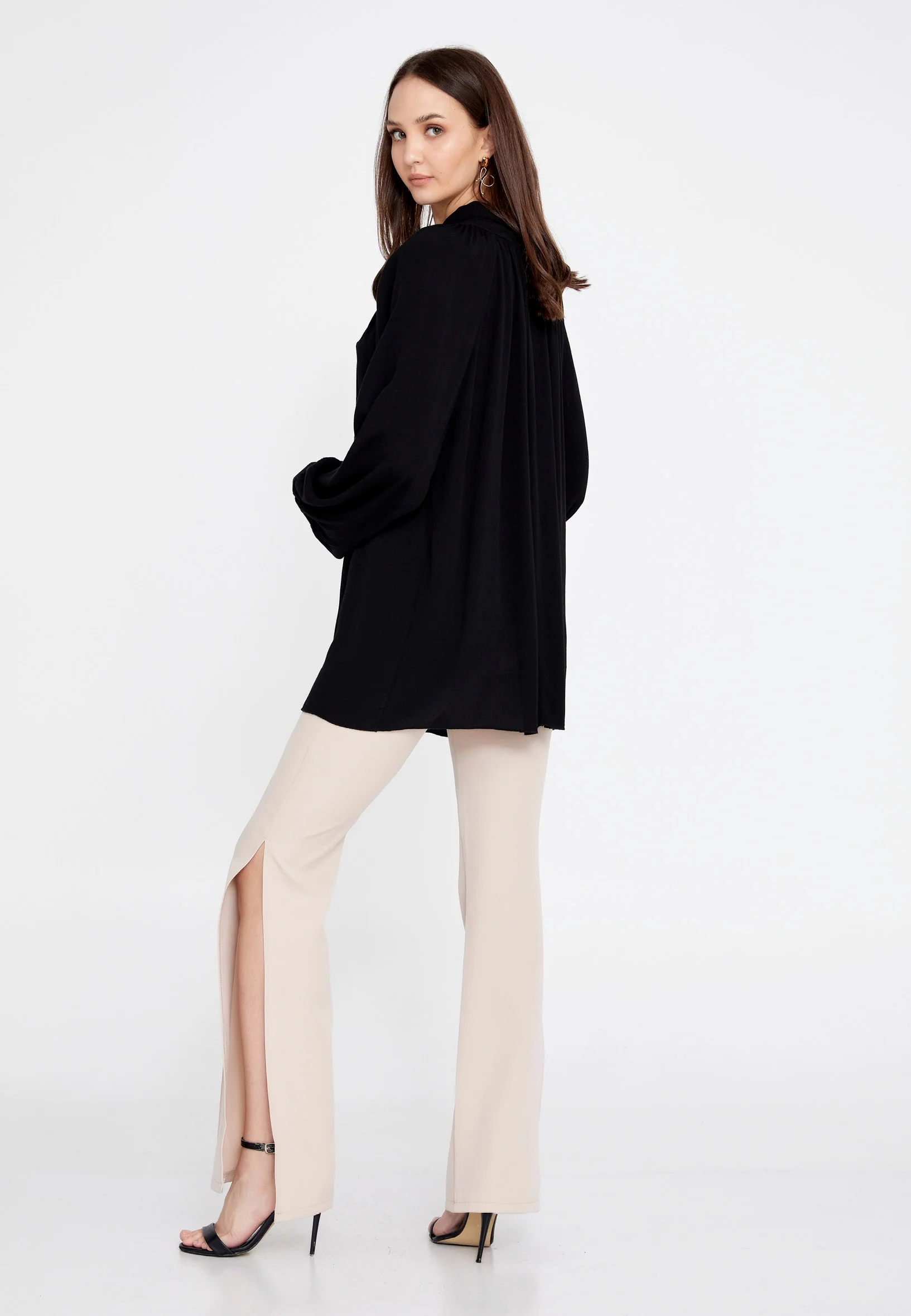 Long Sleeve Solid Color Regular Blouse rui195068 - Image 8