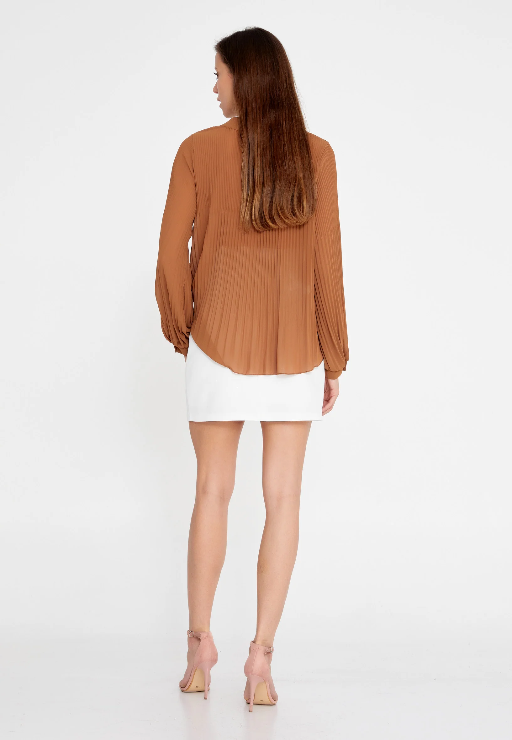 Long Sleeve Solid Color Regular Blouse sea6717 - Image 12