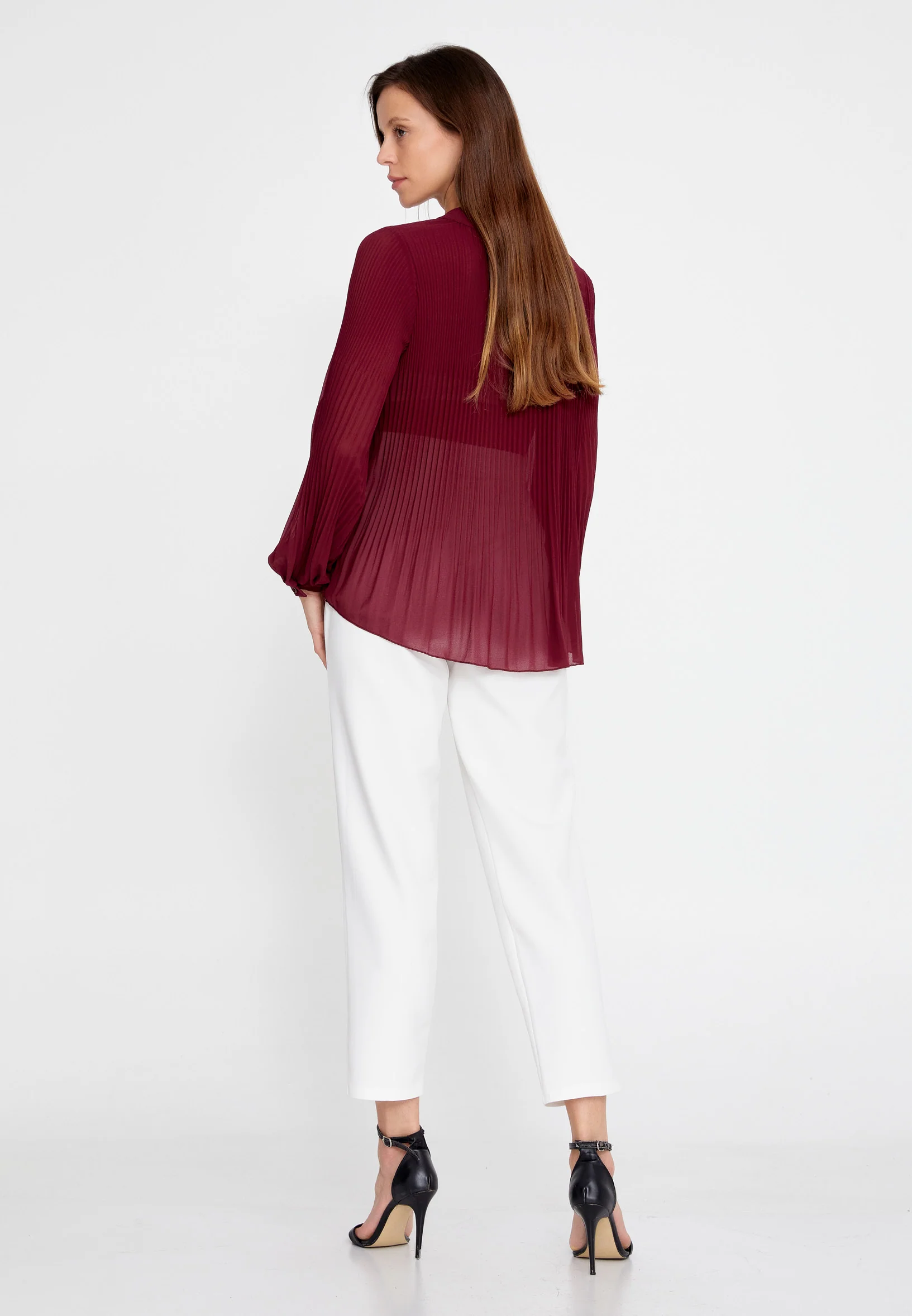 Long Sleeve Solid Color Regular Blouse sea6717 - Image 16
