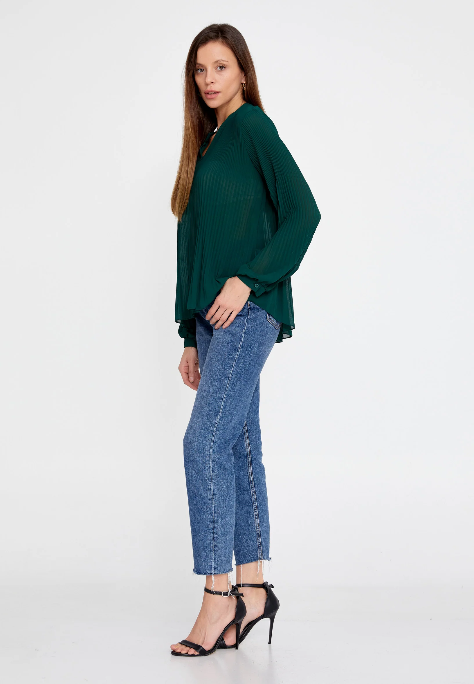 Long Sleeve Solid Color Regular Blouse sea6717 - Image 23