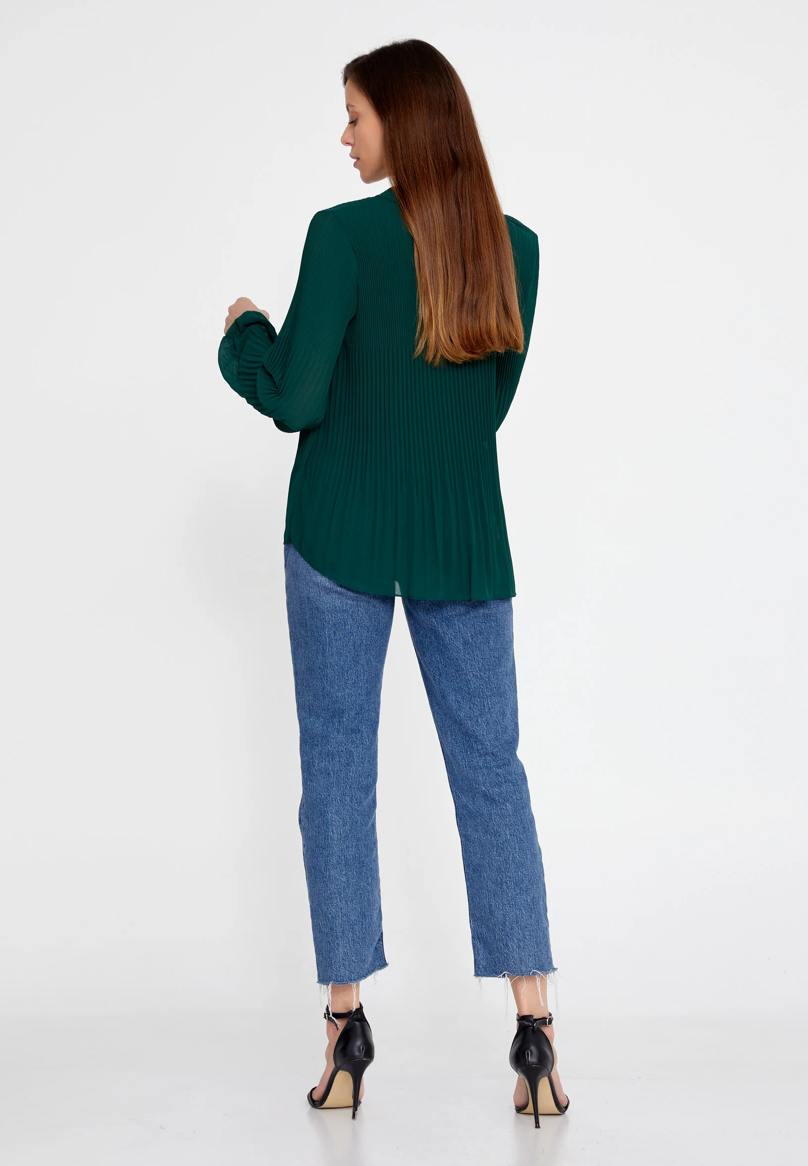 Long Sleeve Solid Color Regular Blouse sea6717 - Image 24