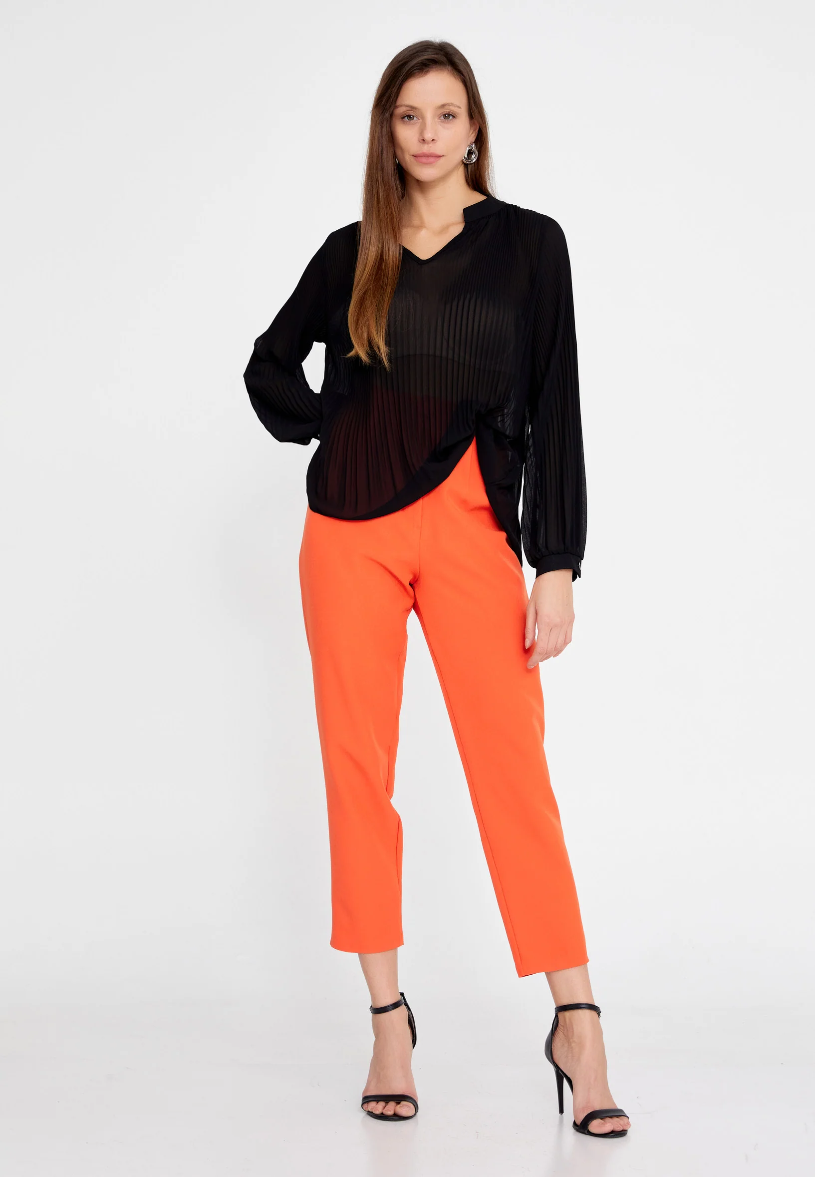Long Sleeve Solid Color Regular Blouse sea6717 - Image 6