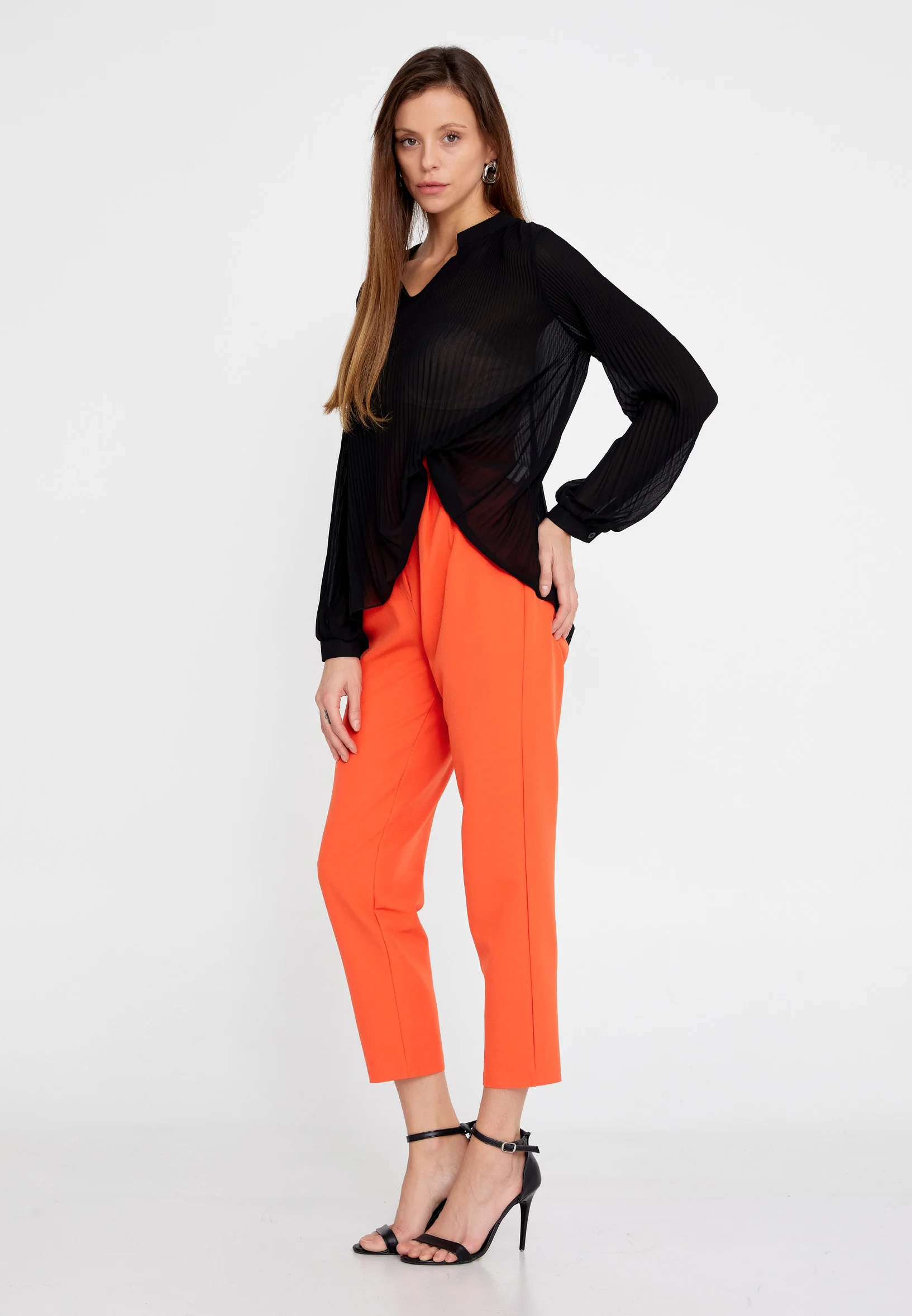 Long Sleeve Solid Color Regular Blouse sea6717 - Image 7
