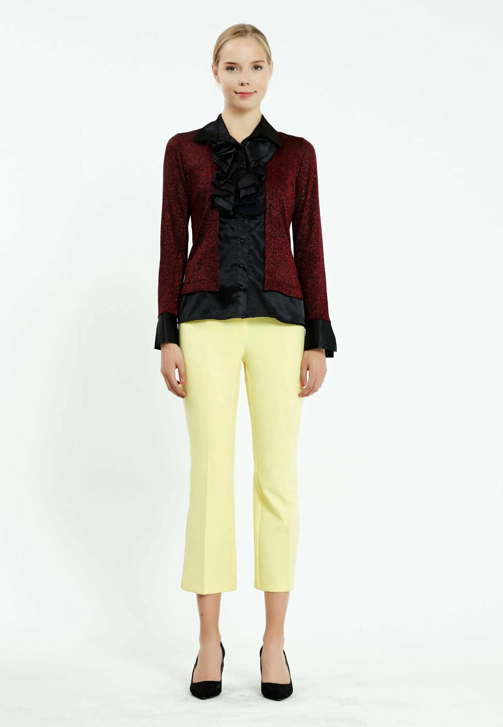 Long Sleeve Solid Color Regular Blouse ser10151 - Image 10