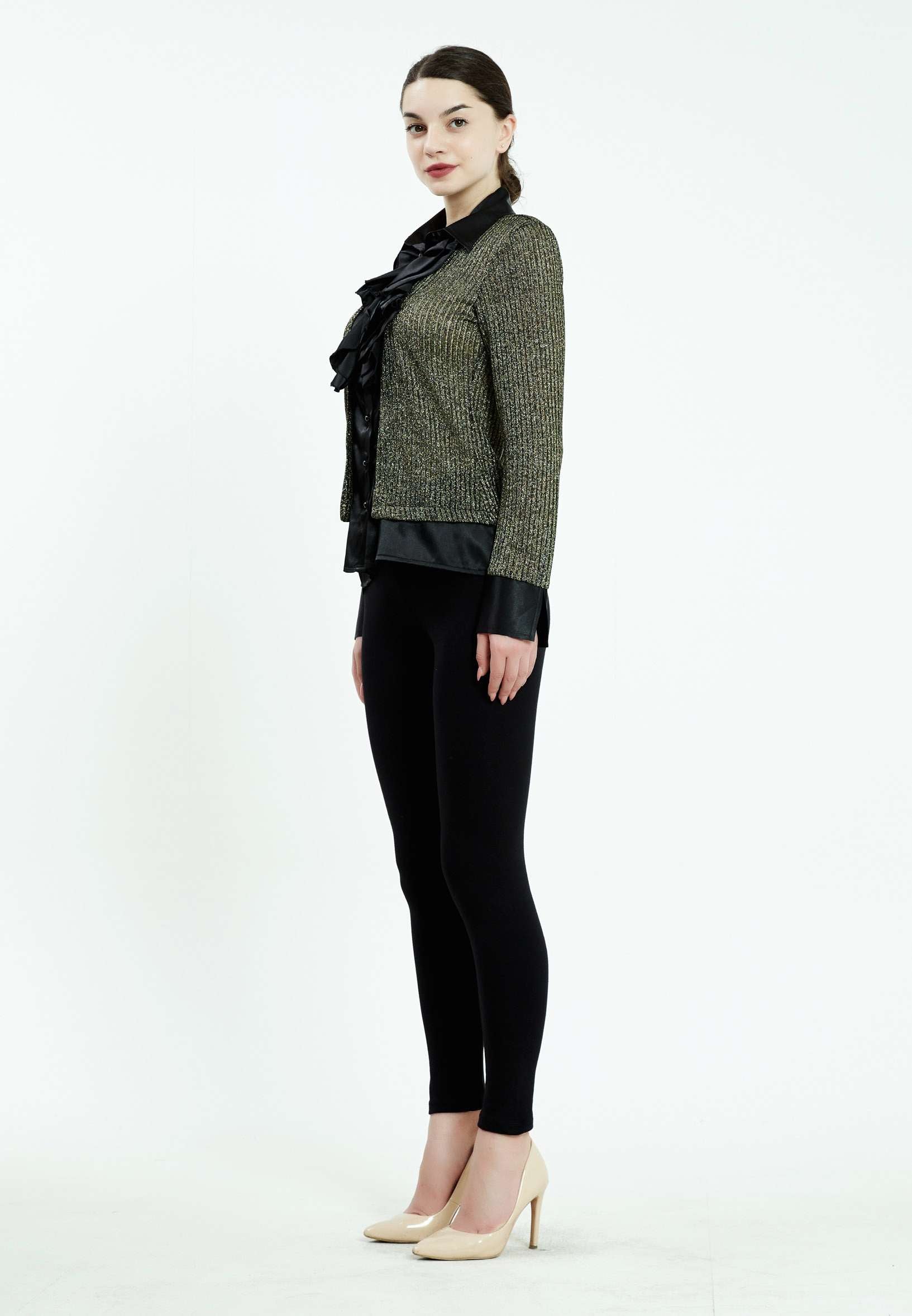 Long Sleeve Solid Color Regular Blouse ser10151 - Image 3