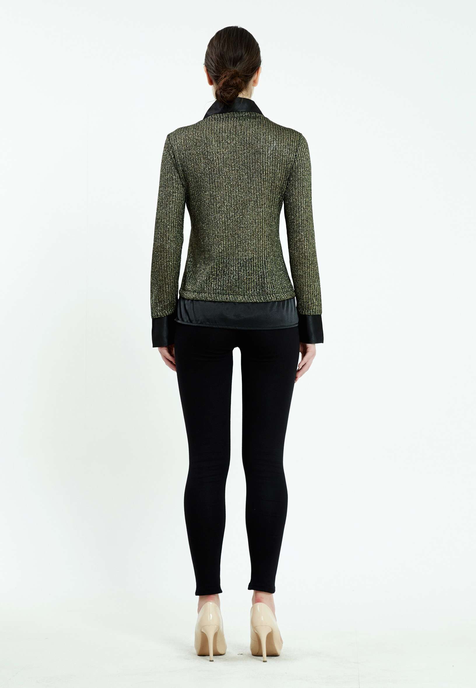 Long Sleeve Solid Color Regular Blouse ser10151 - Image 4
