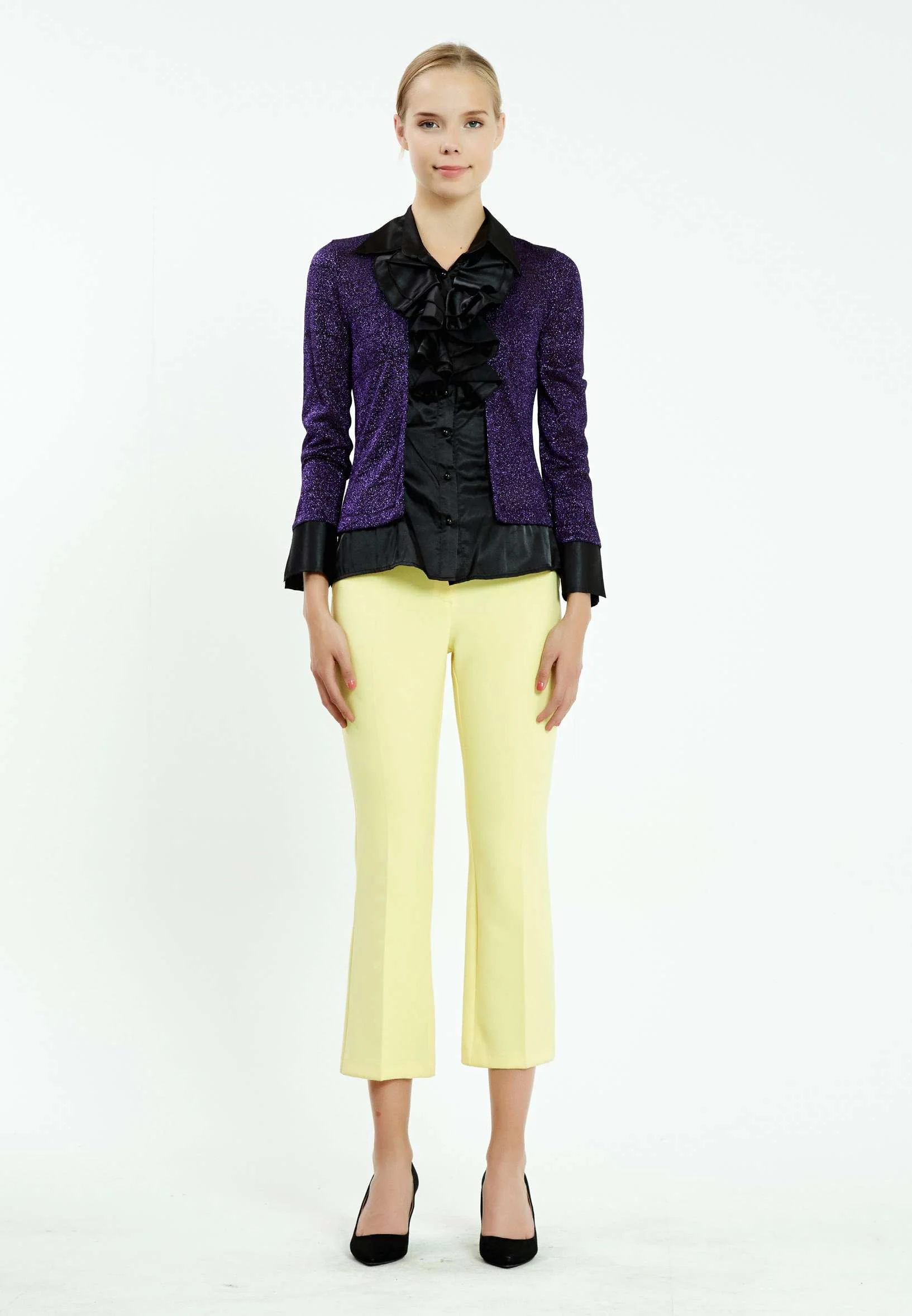 Long Sleeve Solid Color Regular Blouse ser10151 - Image 6
