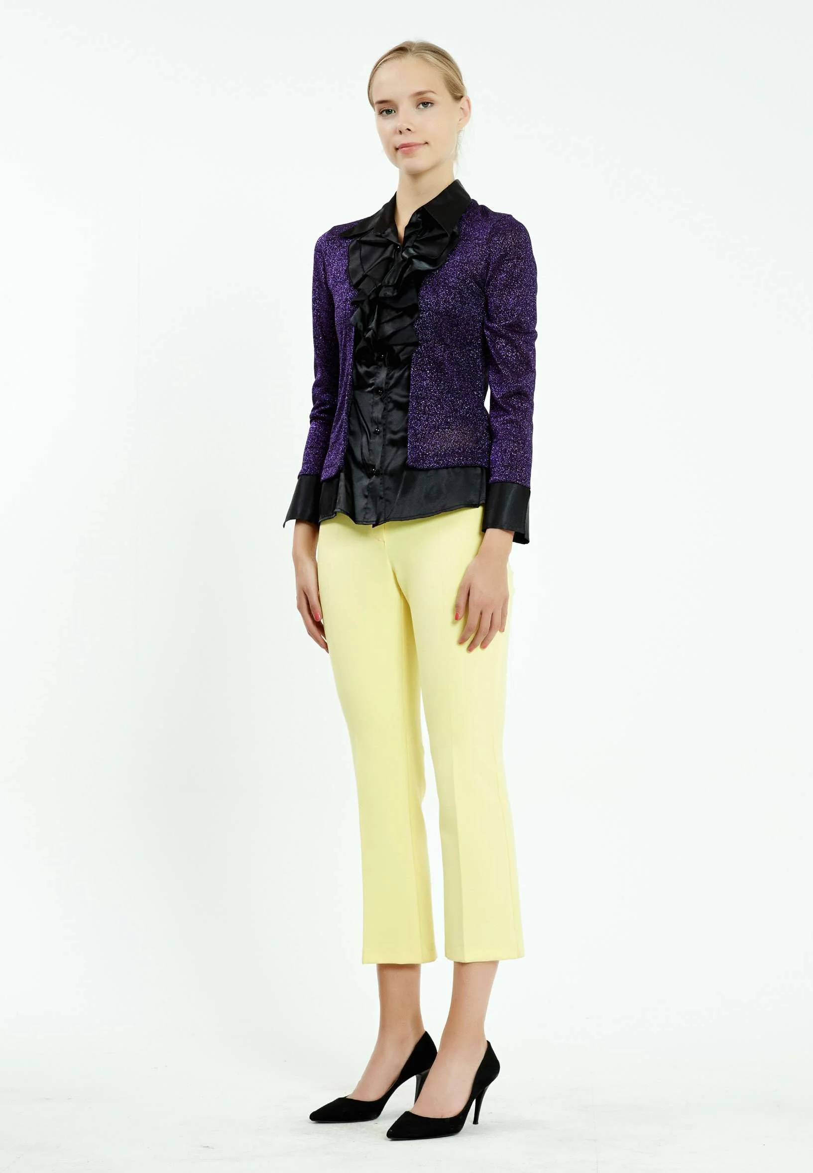 Long Sleeve Solid Color Regular Blouse ser10151 - Image 7