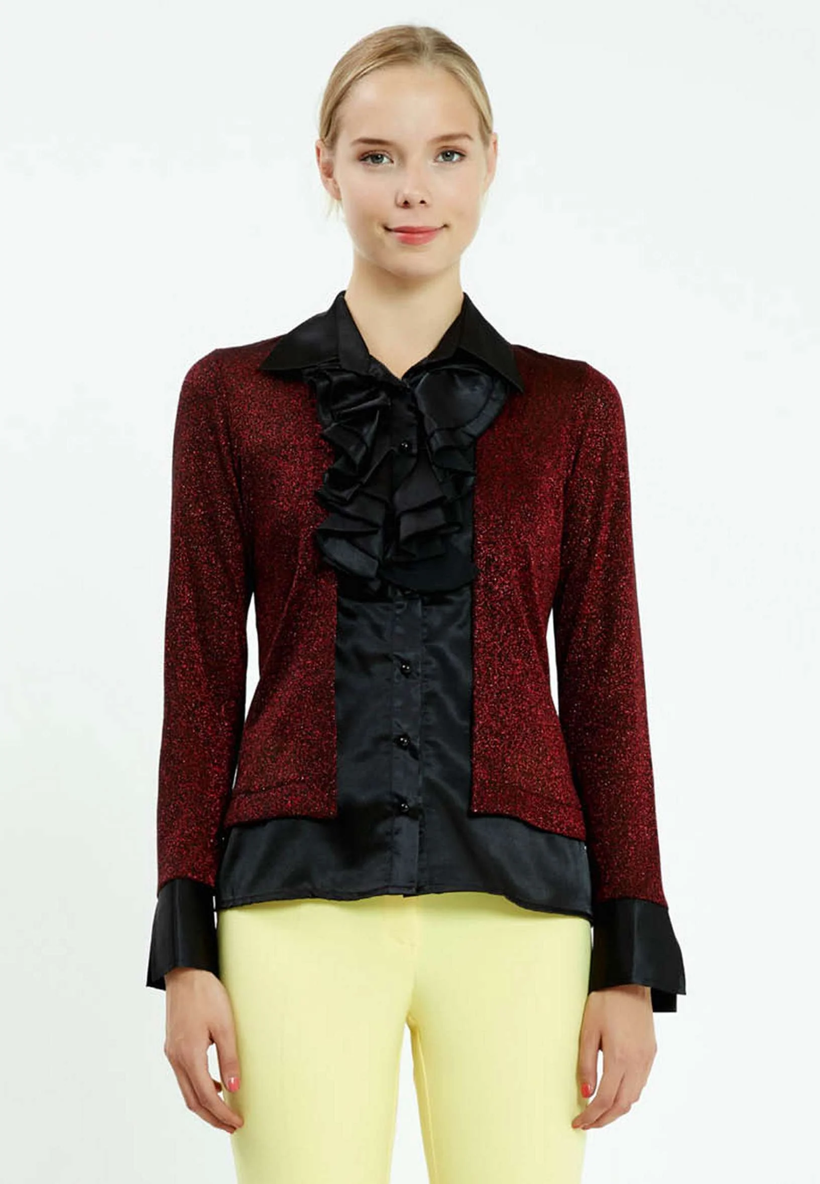 Long Sleeve Solid Color Regular Blouse ser10151 - Image 9