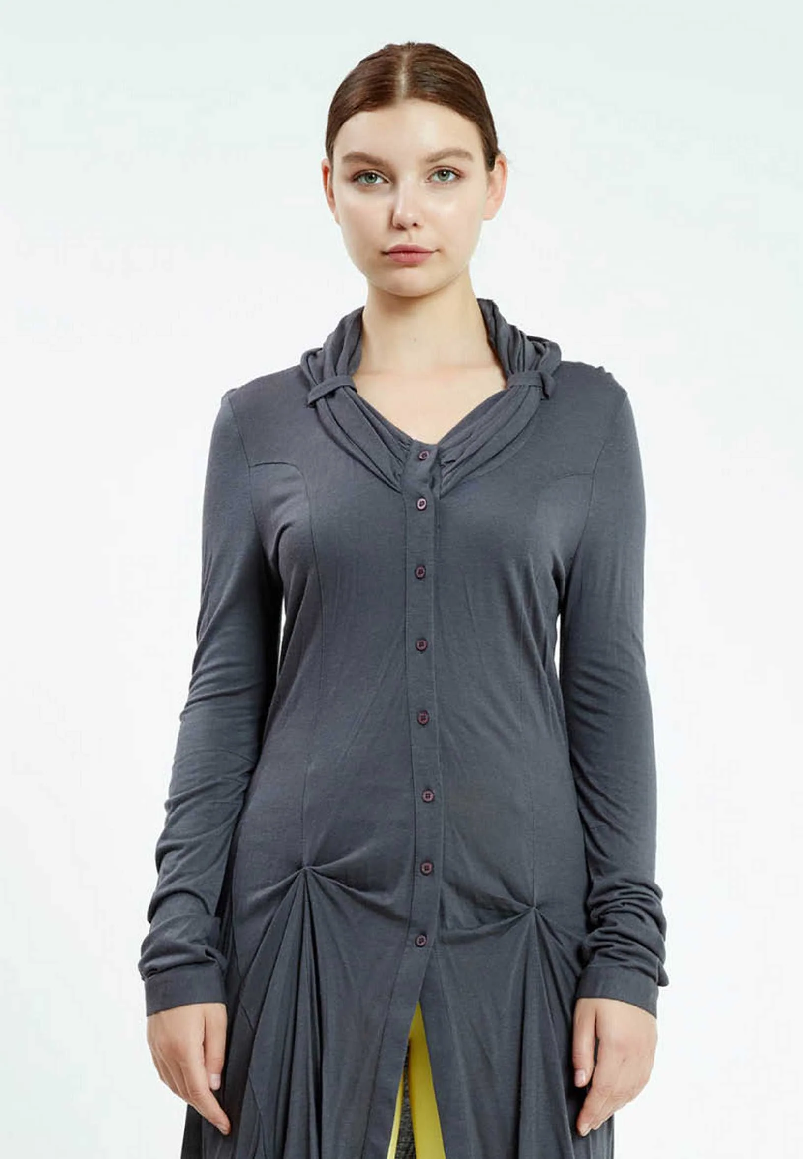 Long Sleeve Solid Color Regular Blouse ser13398