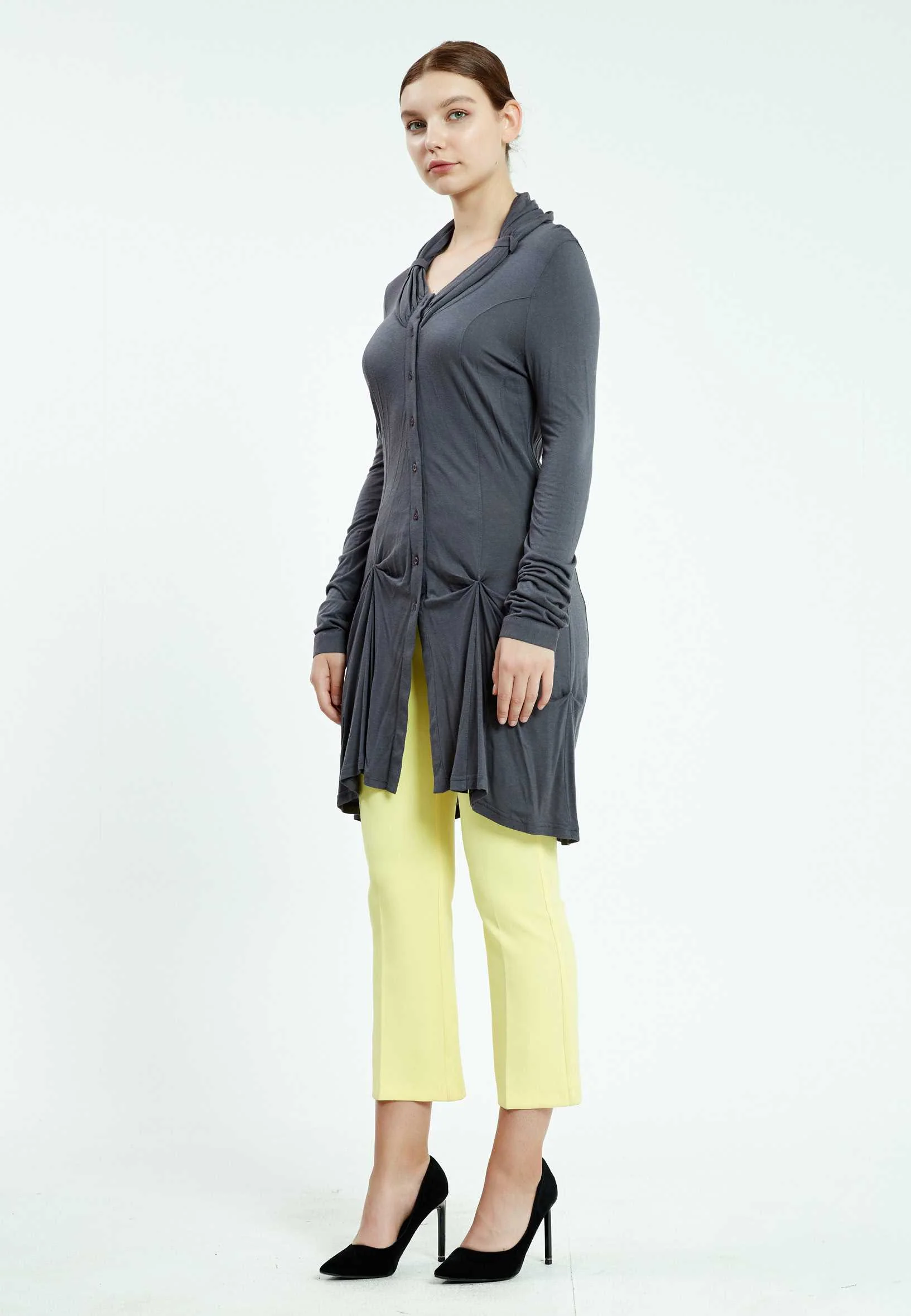 Long Sleeve Solid Color Regular Blouse ser13398 - Image 3