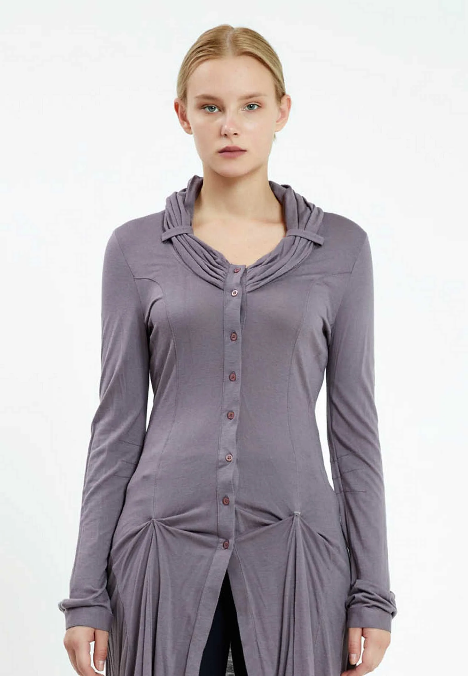 Long Sleeve Solid Color Regular Blouse ser13398 - Image 9