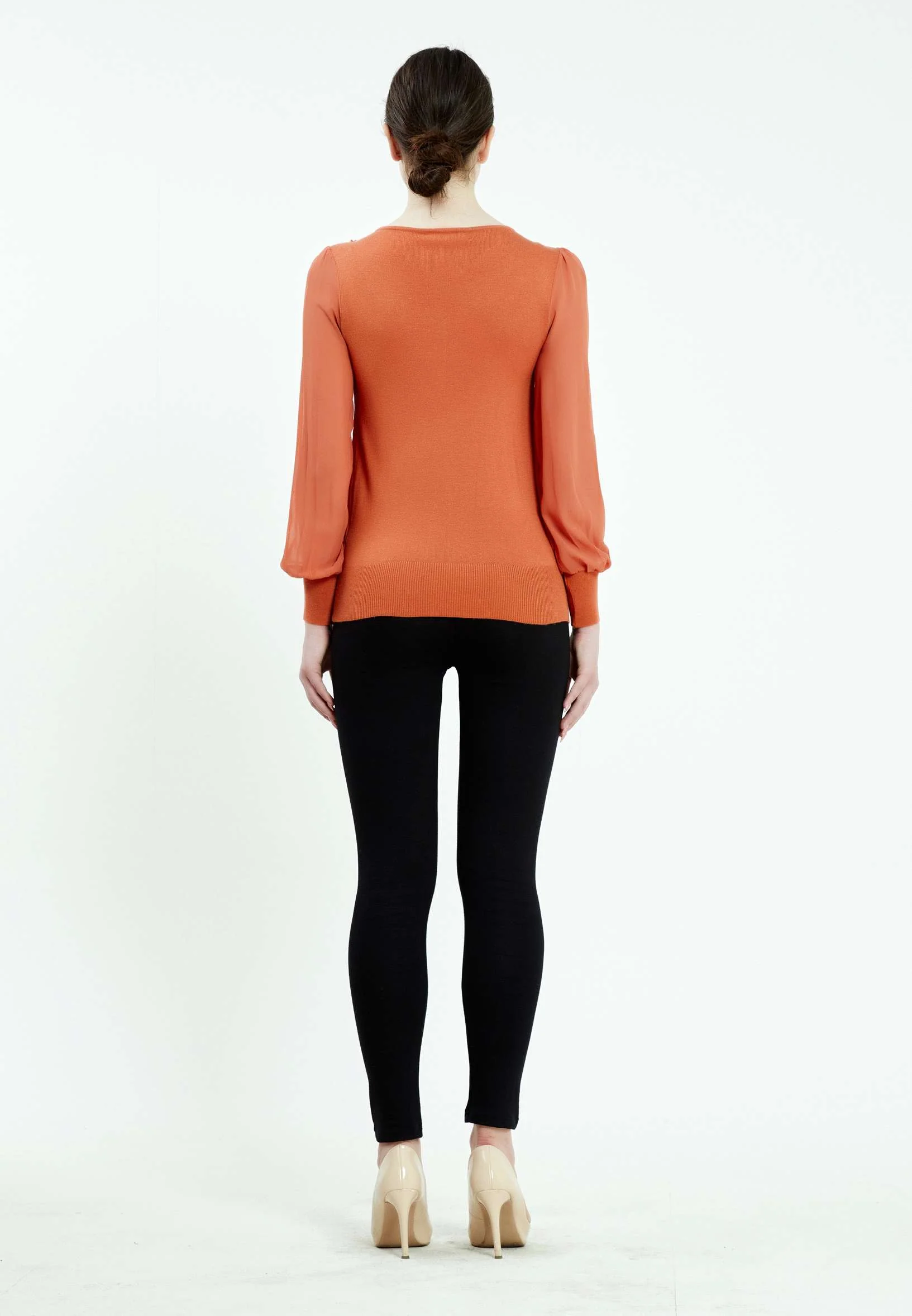 Long Sleeve Solid Color Regular Blouse ser16152 - Image 16
