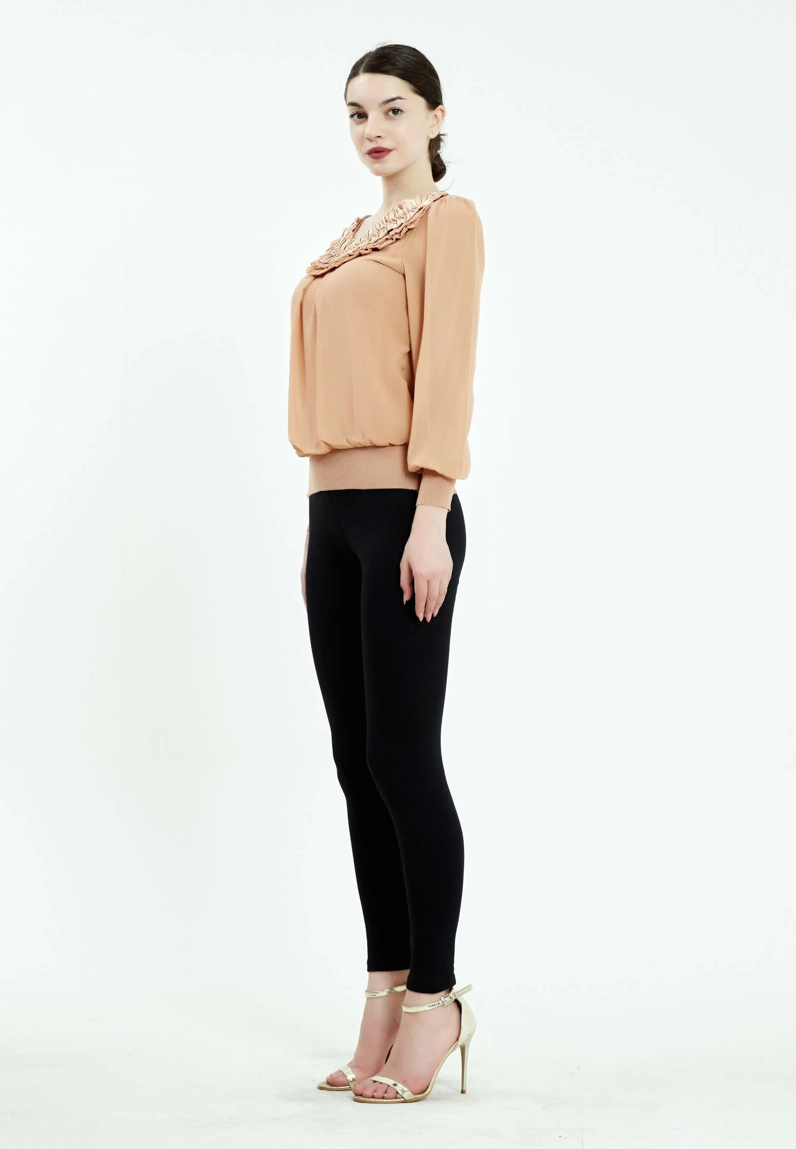 Long Sleeve Solid Color Regular Blouse ser16152 - Image 3