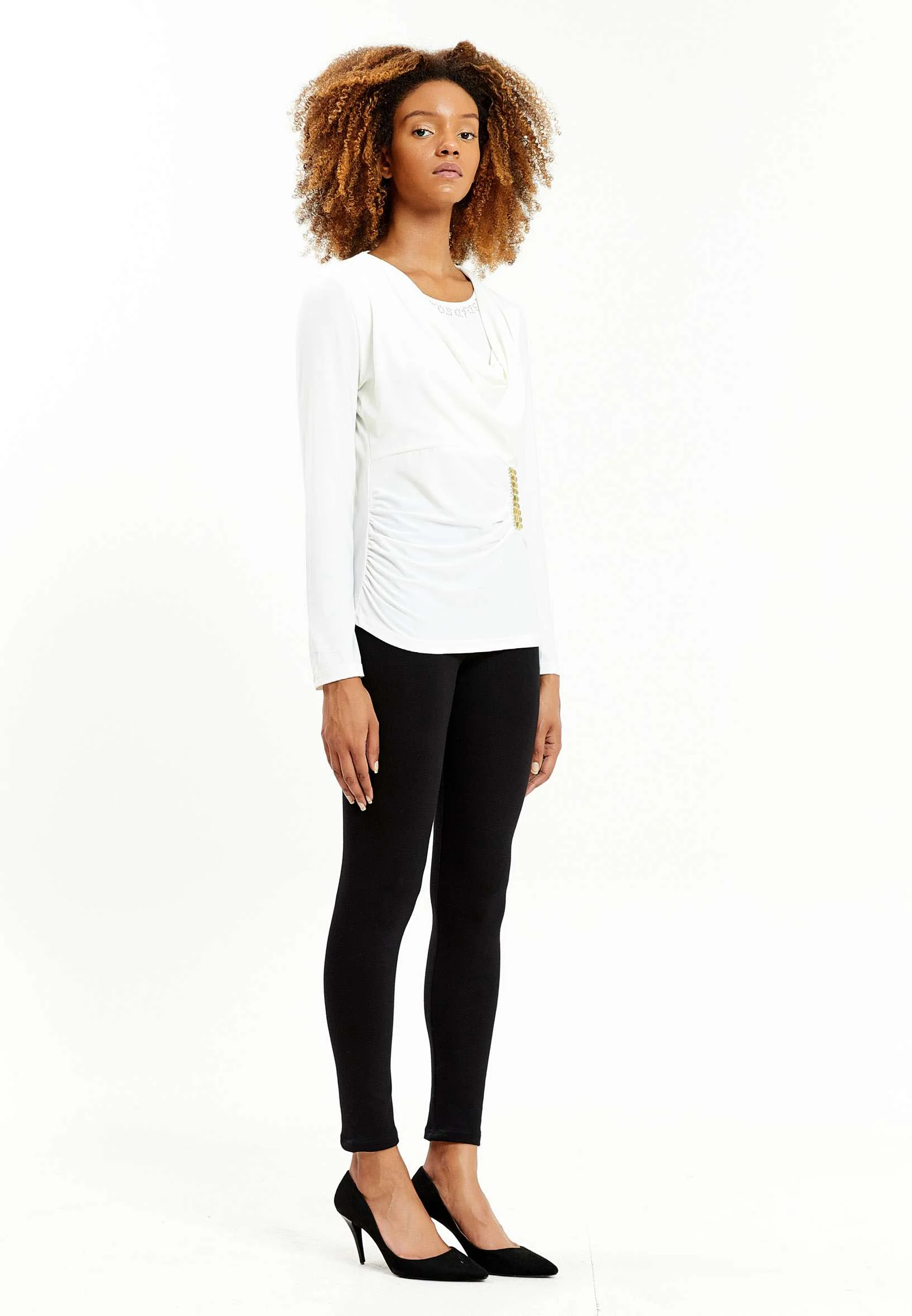 Long Sleeve Solid Color Regular Blouse ser16272 - Image 11