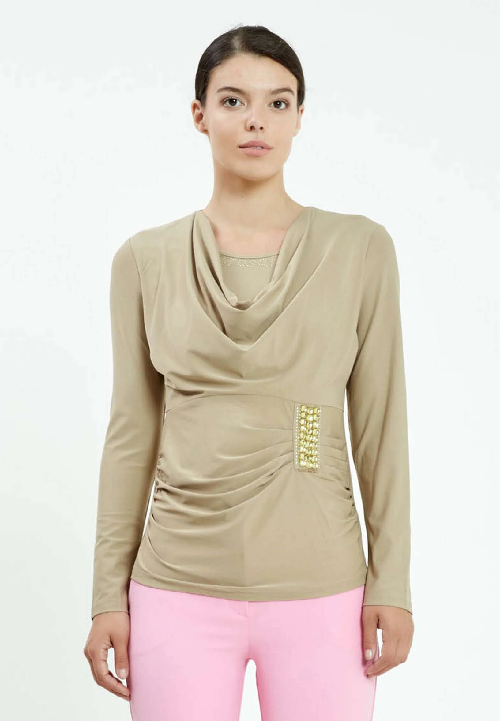 Long Sleeve Solid Color Regular Blouse ser16272 - Image 13