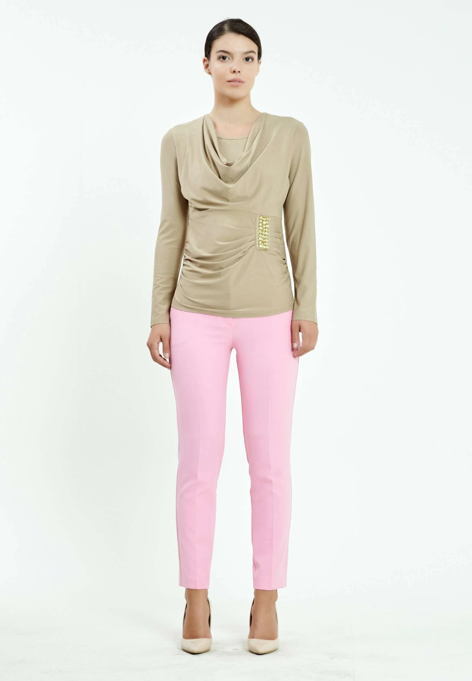 Long Sleeve Solid Color Regular Blouse ser16272 - Image 14