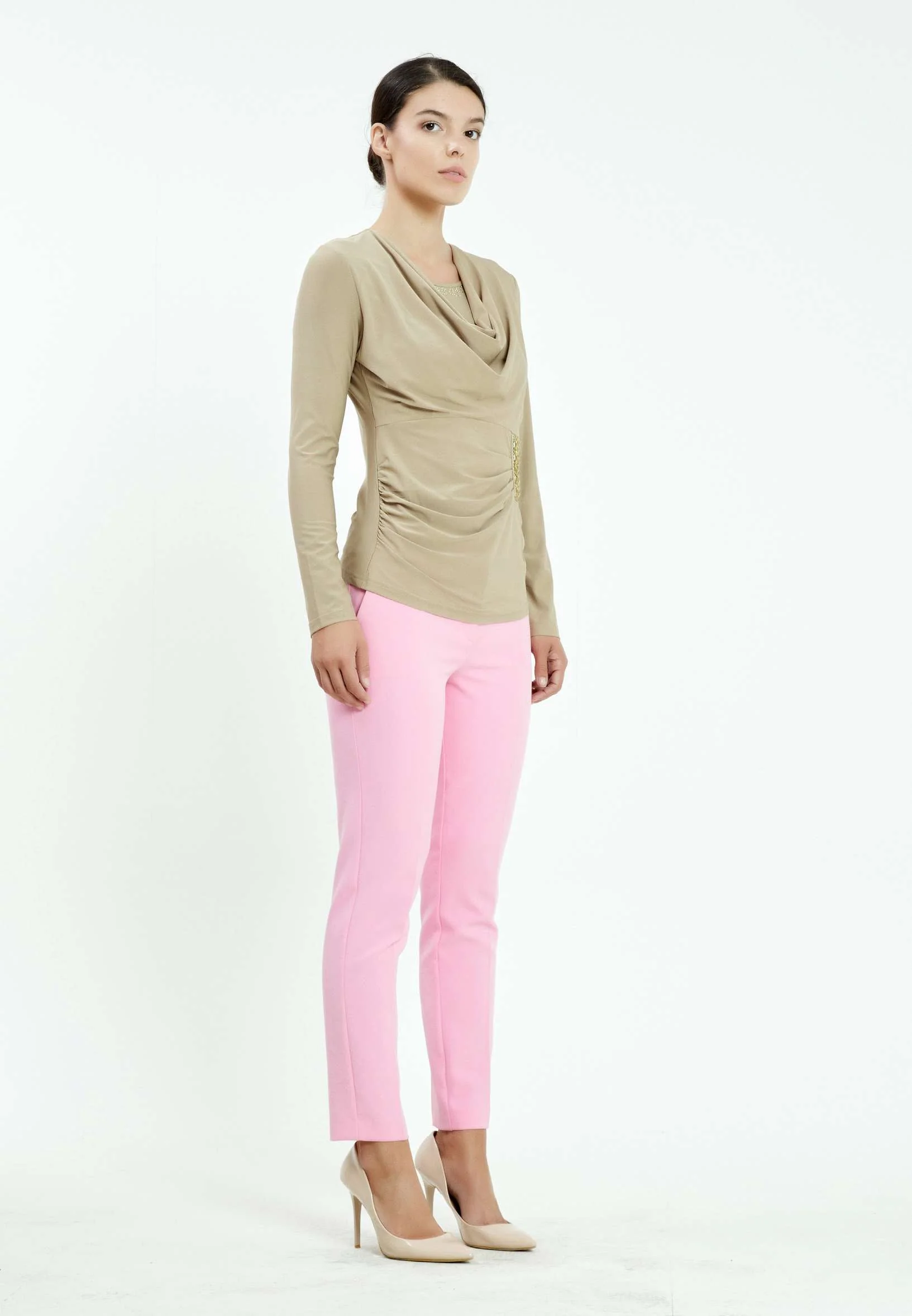 Long Sleeve Solid Color Regular Blouse ser16272 - Image 15