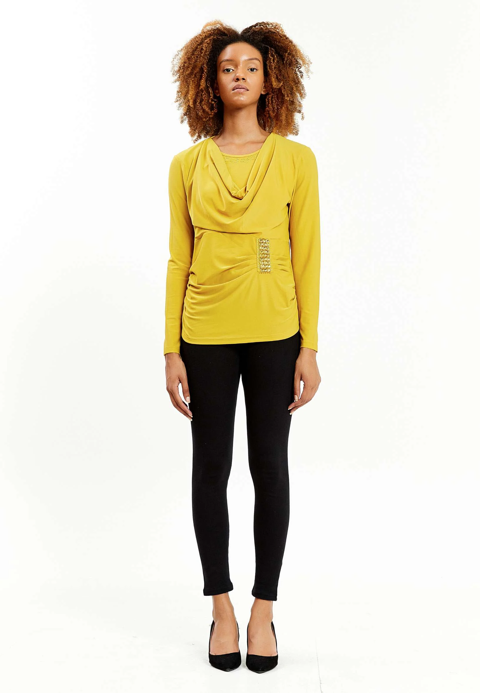 Long Sleeve Solid Color Regular Blouse ser16272 - Image 18