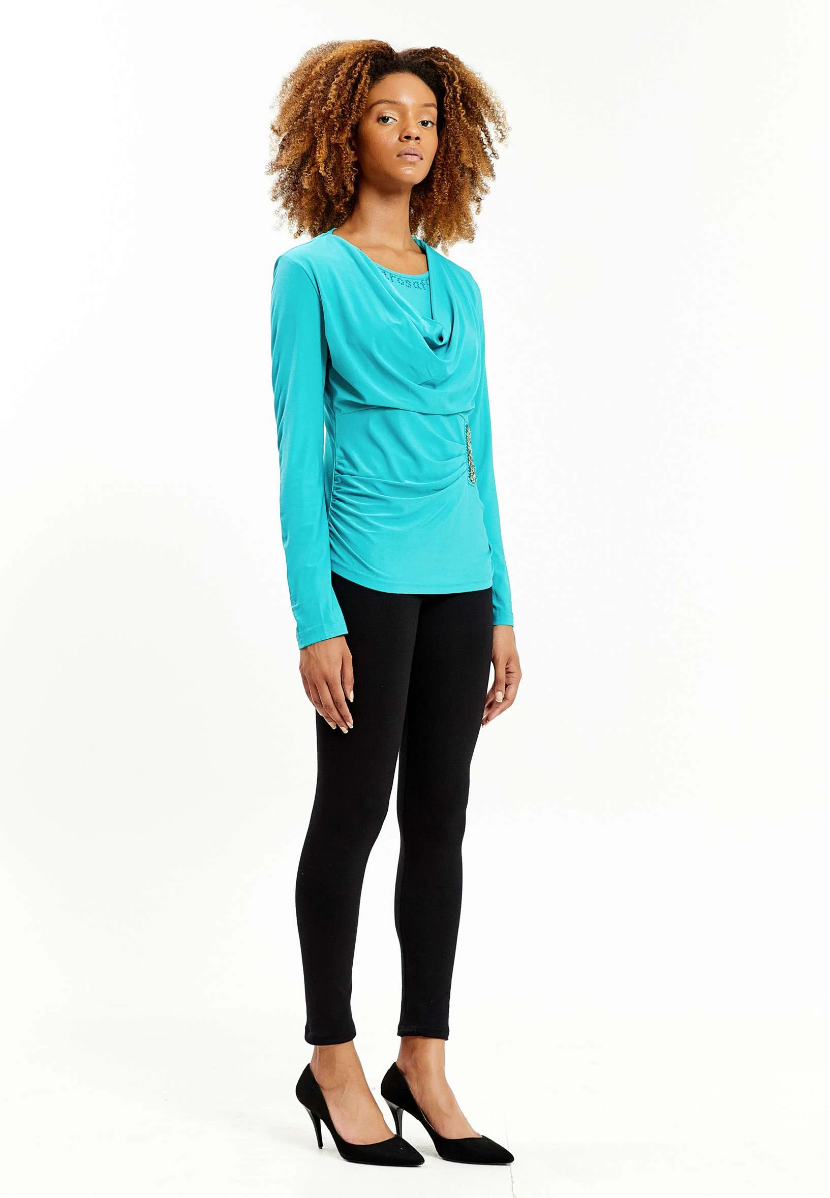Long Sleeve Solid Color Regular Blouse ser16272 - Image 23