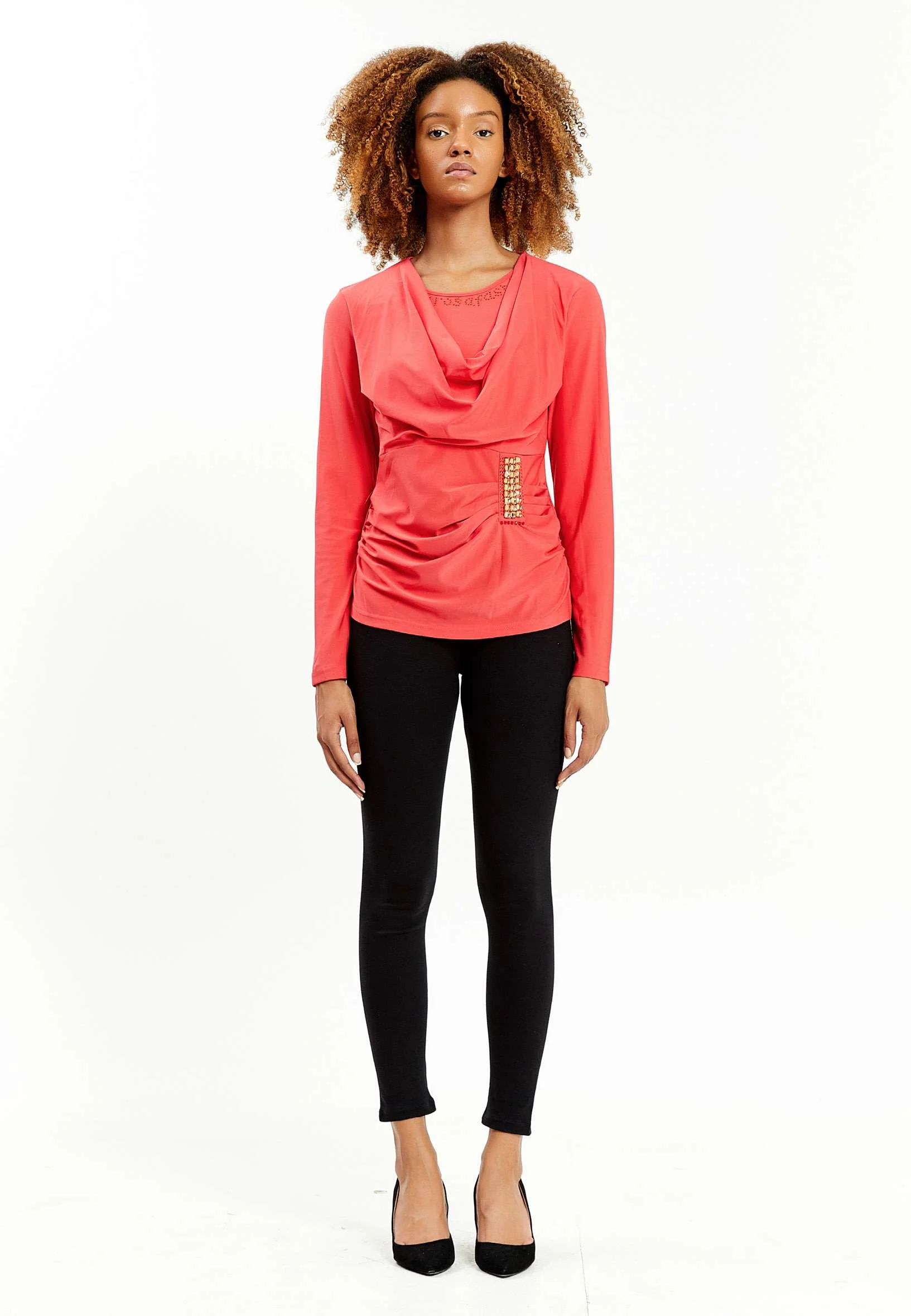 Long Sleeve Solid Color Regular Blouse ser16272 - Image 6