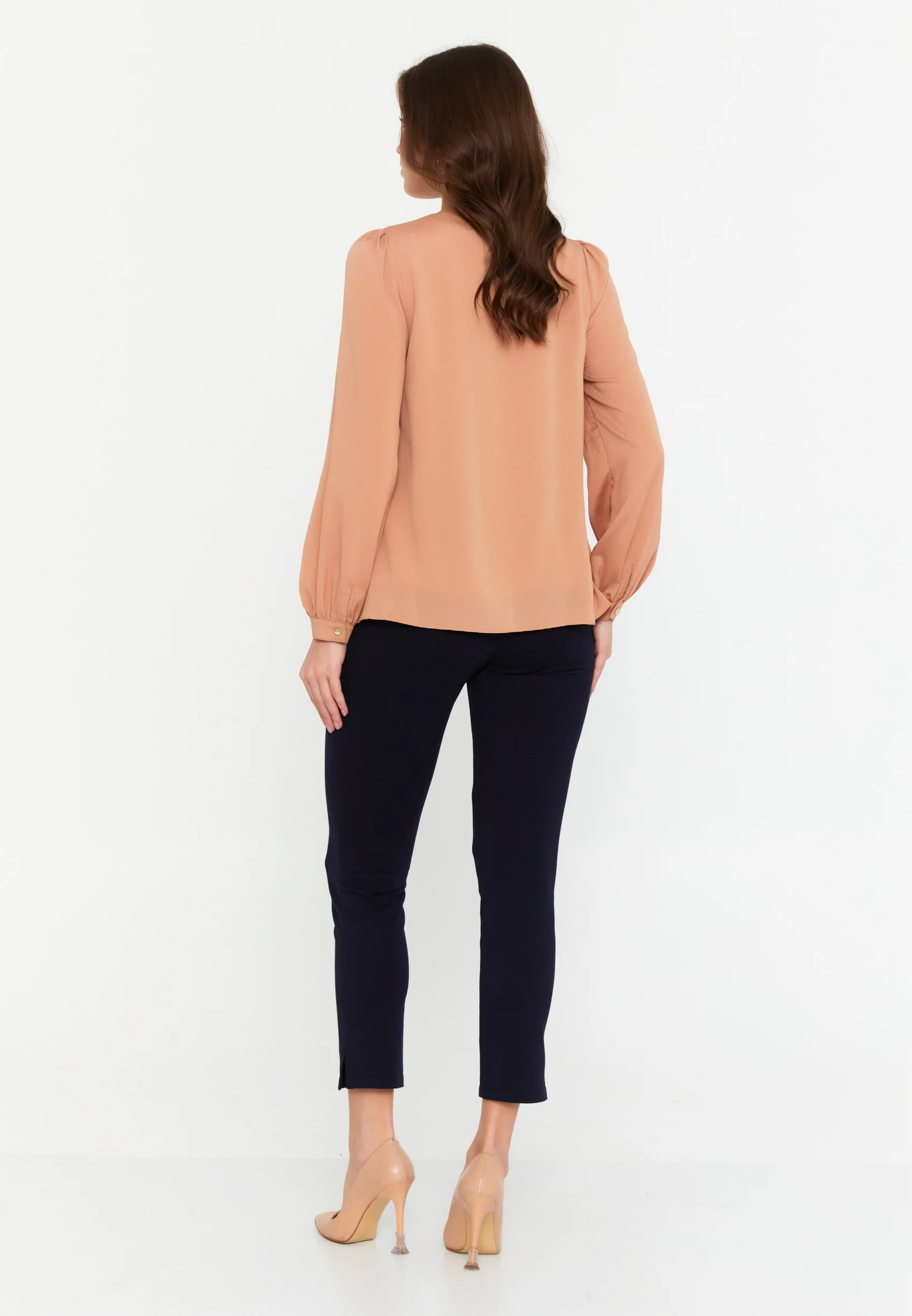 Long Sleeve Solid Color Regular Blouse ser16820 - Image 15