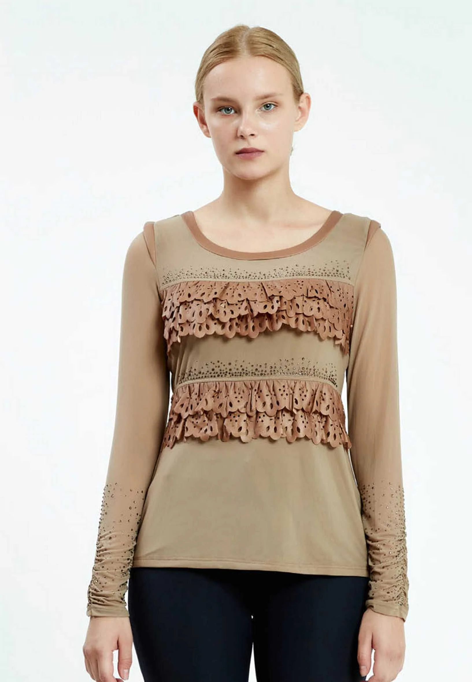 Long Sleeve Solid Color Regular Blouse ser17010