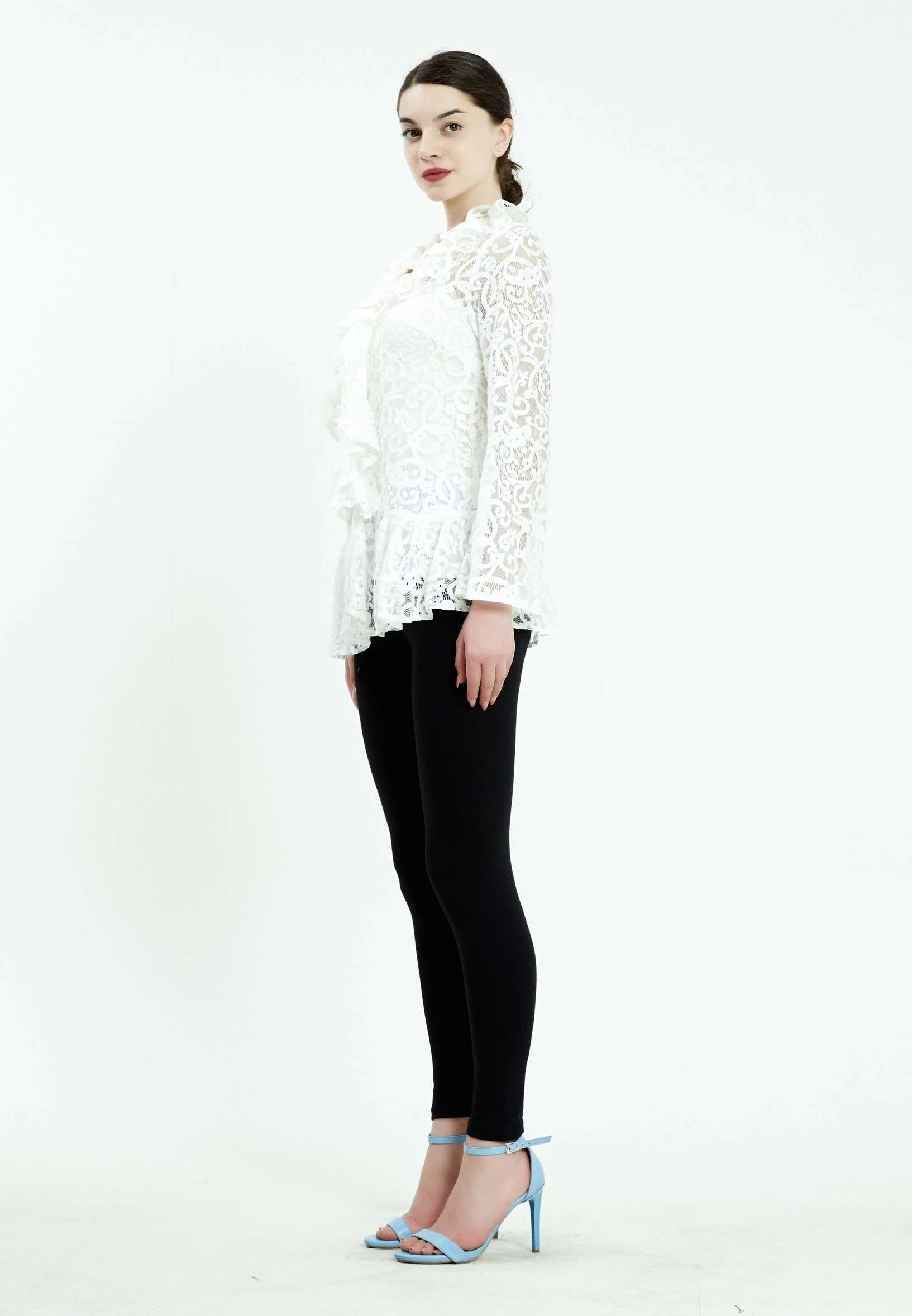 Long Sleeve Solid Color Regular Blouse ser18107 - Image 3