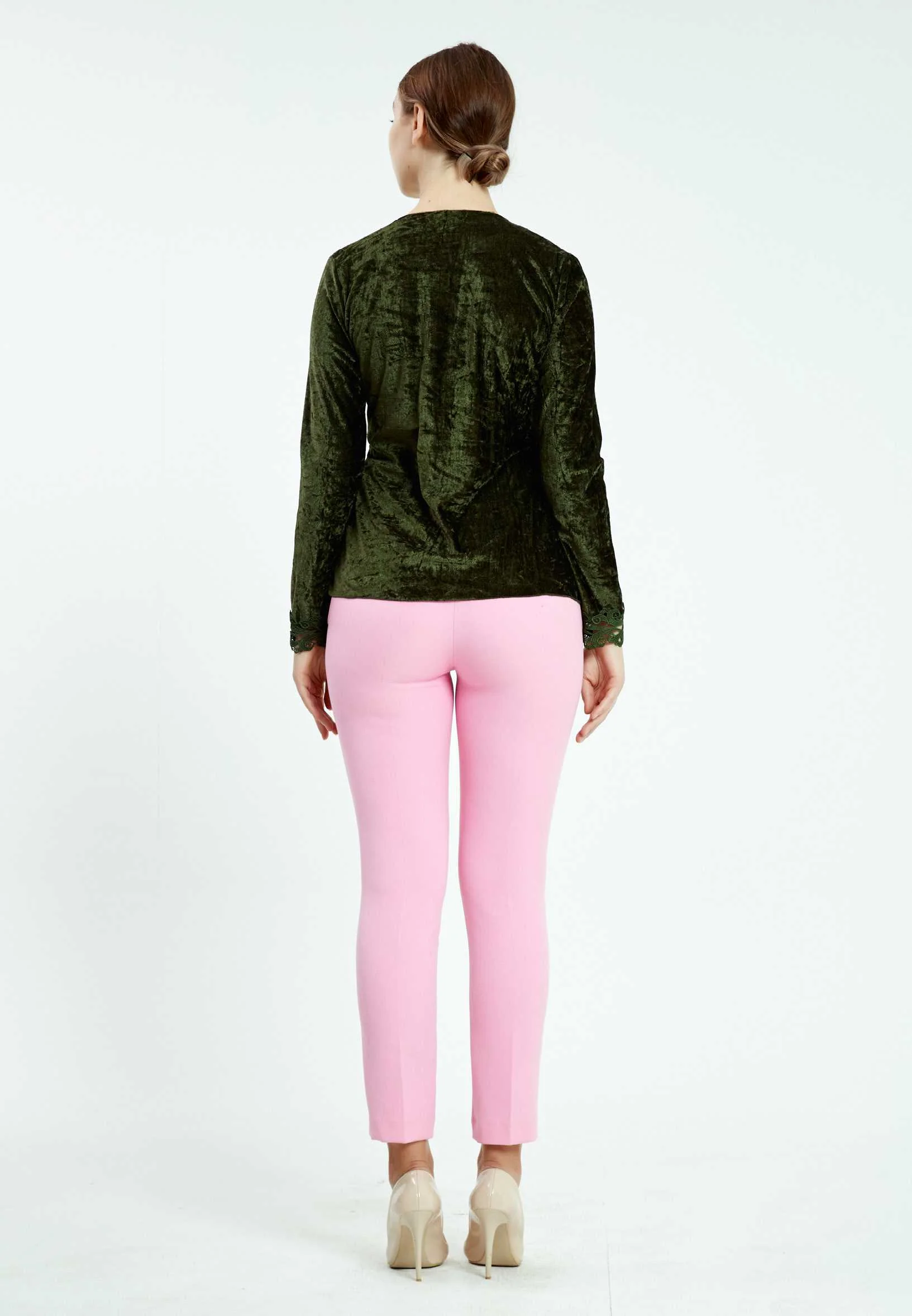Long Sleeve Solid Color Regular Blouse ser2058 - Image 12