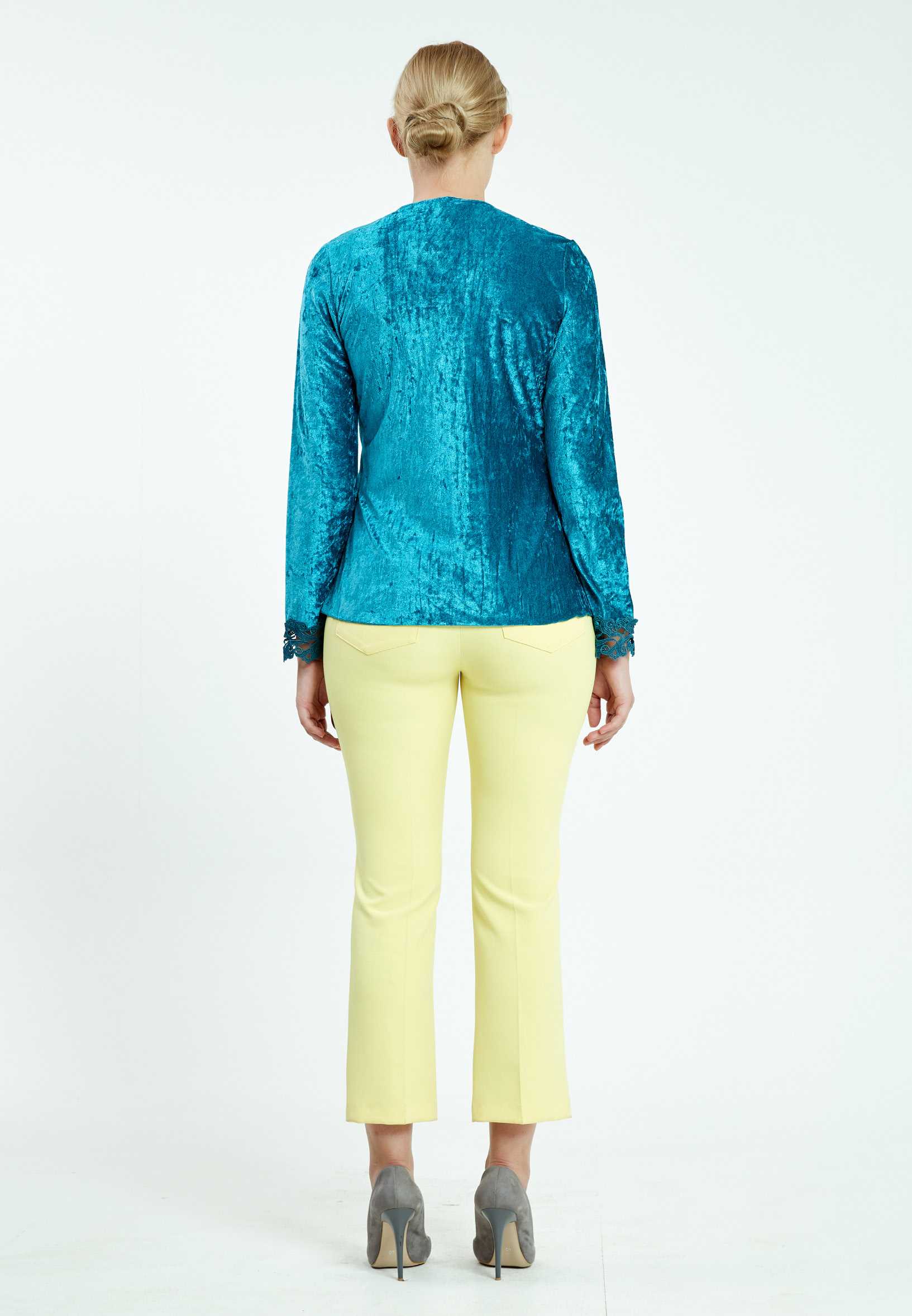 Long Sleeve Solid Color Regular Blouse ser2058 - Image 16