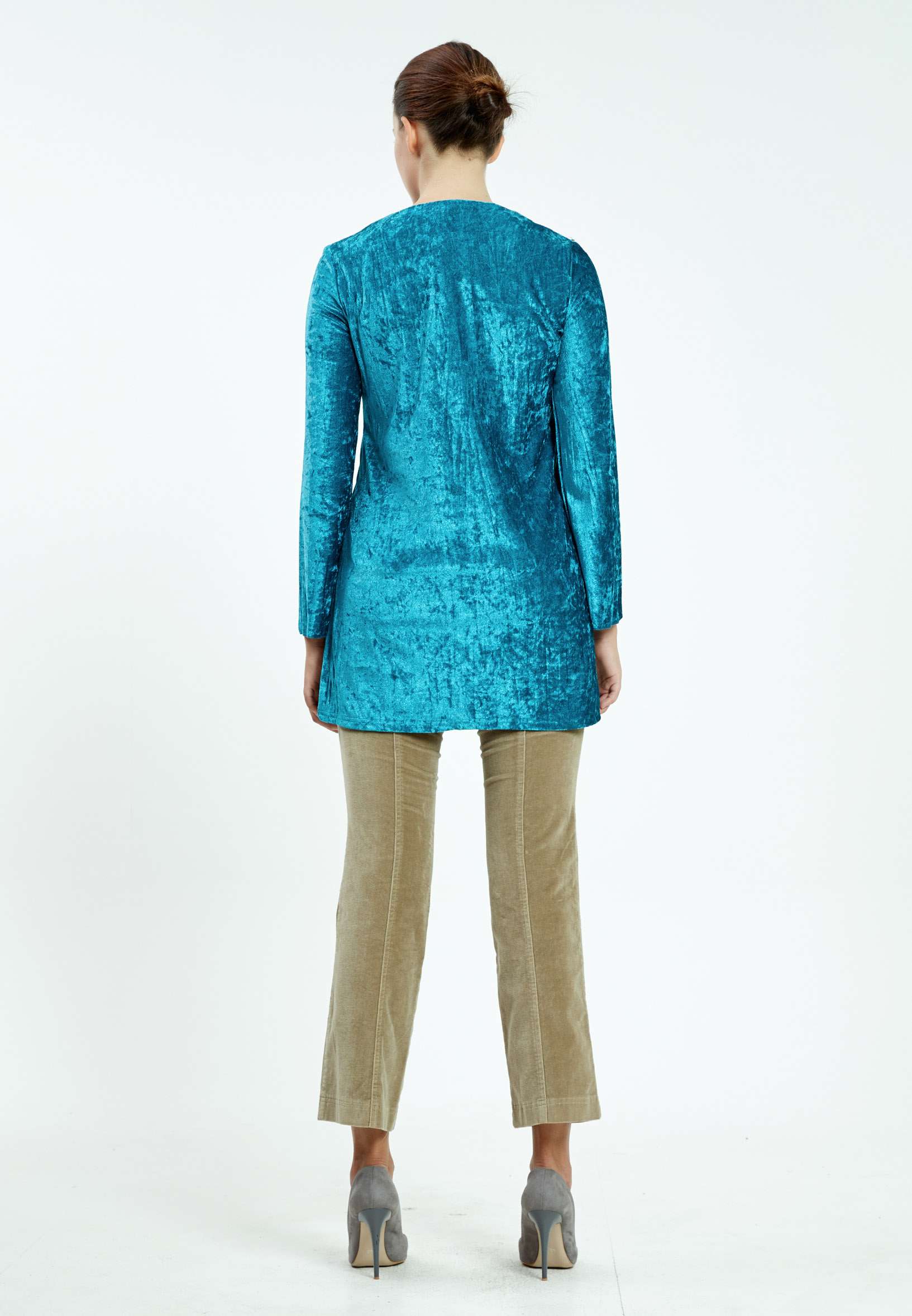 Long Sleeve Solid Color Regular Blouse ser2073 - Image 15