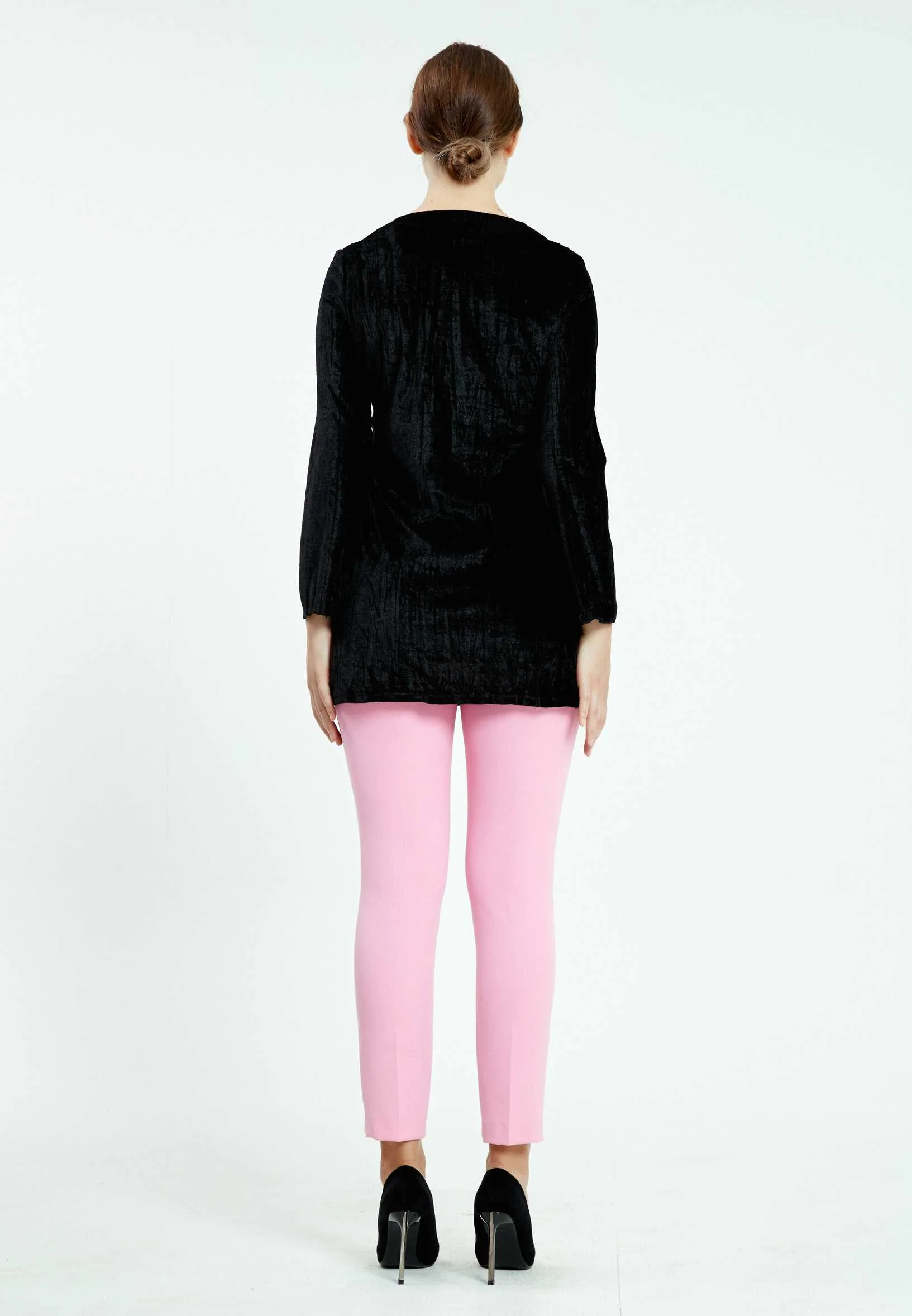 Long Sleeve Solid Color Regular Blouse ser2073 - Image 3