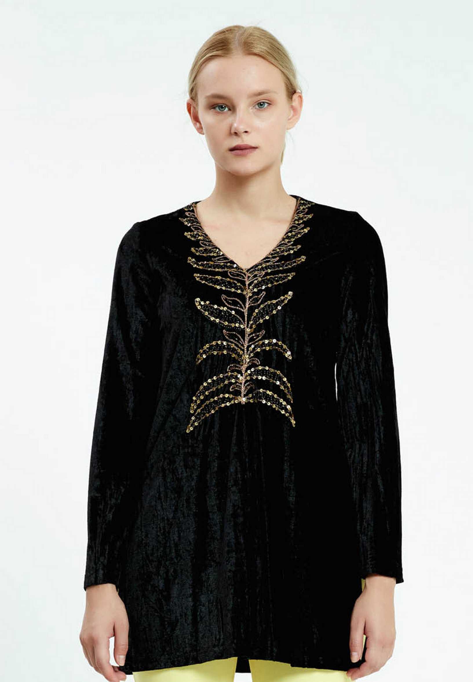 Long Sleeve Solid Color Regular Blouse ser2092