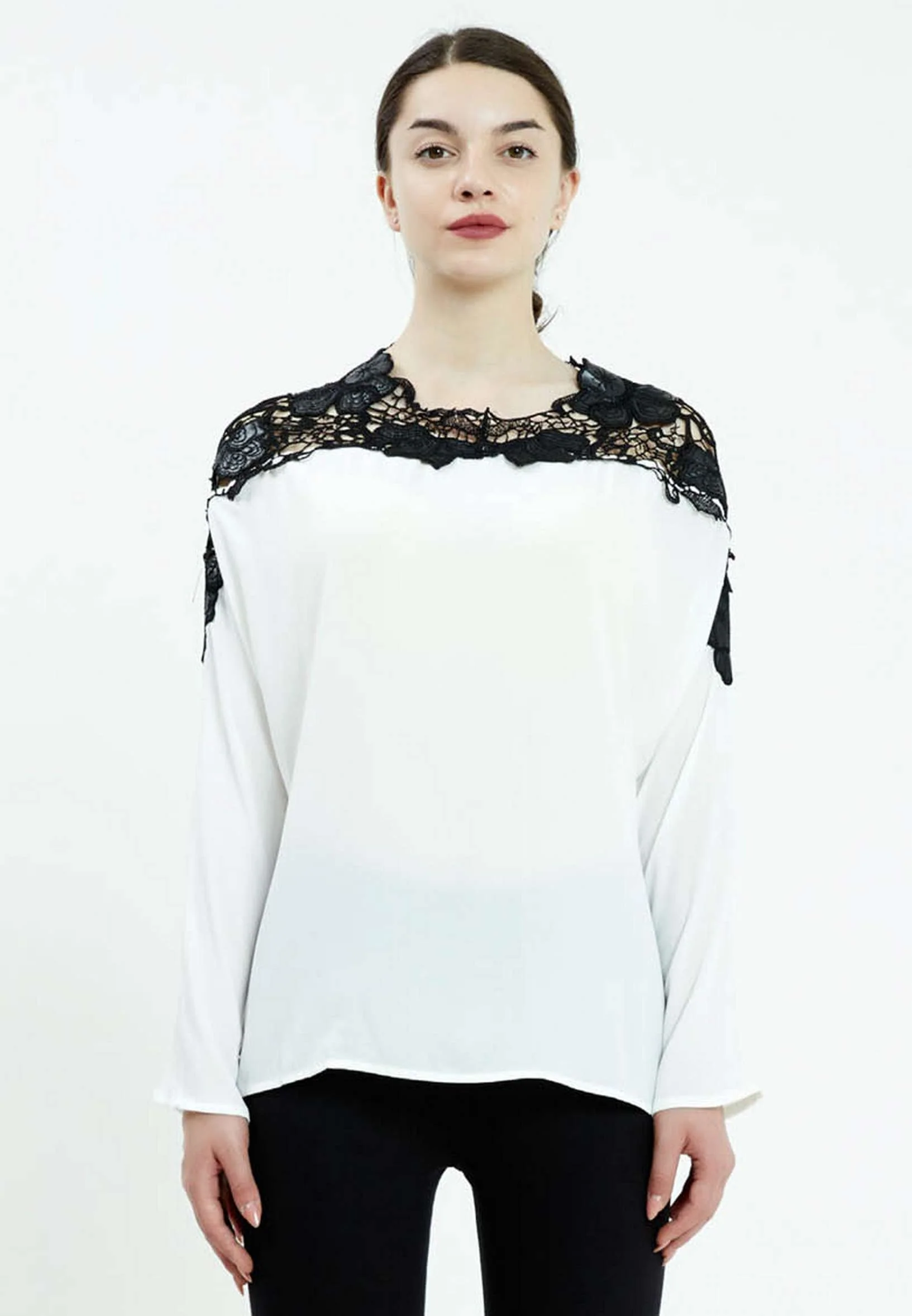 Long Sleeve Solid Color Regular Blouse ser25539 - Image 13