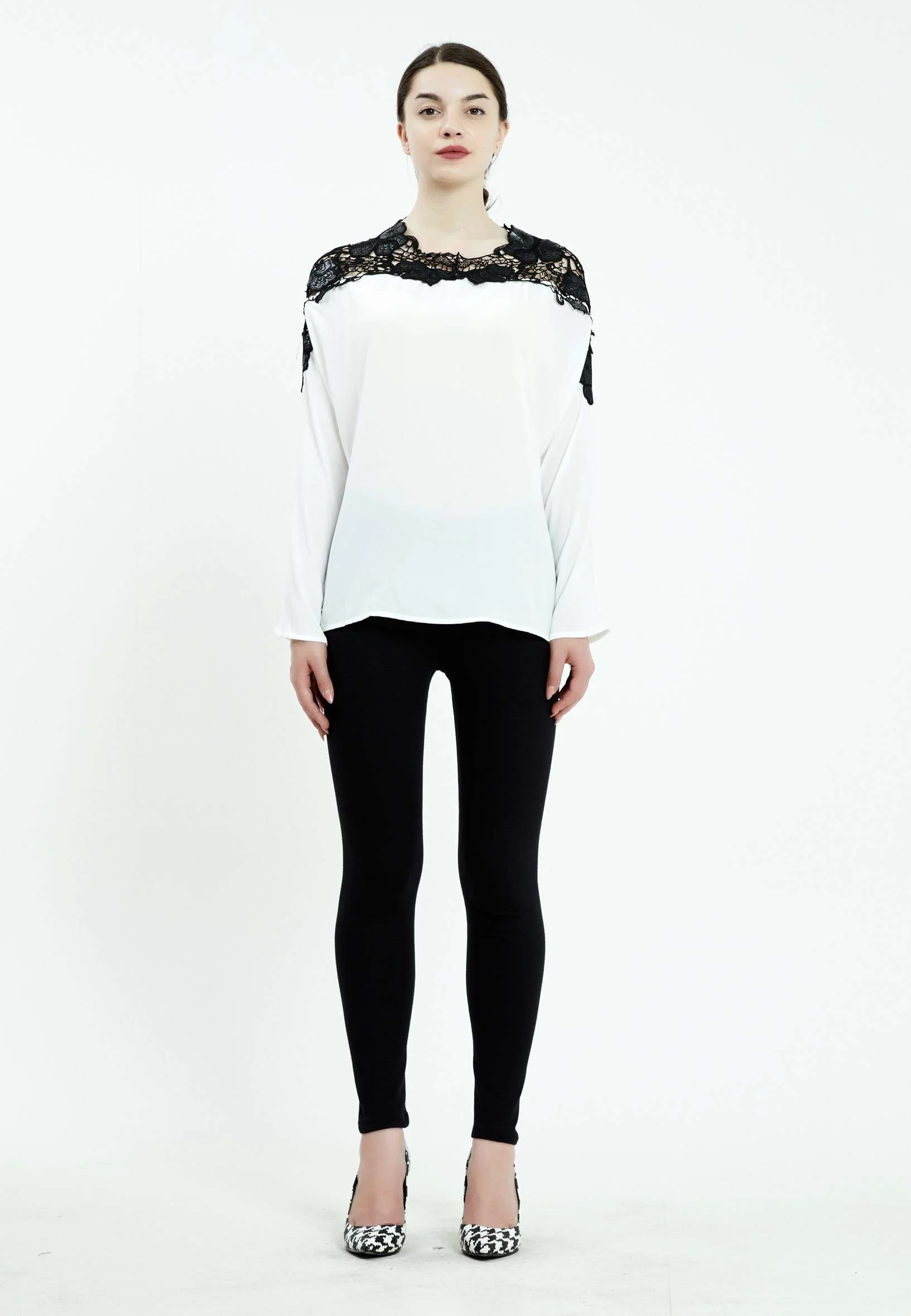 Long Sleeve Solid Color Regular Blouse ser25539 - Image 14