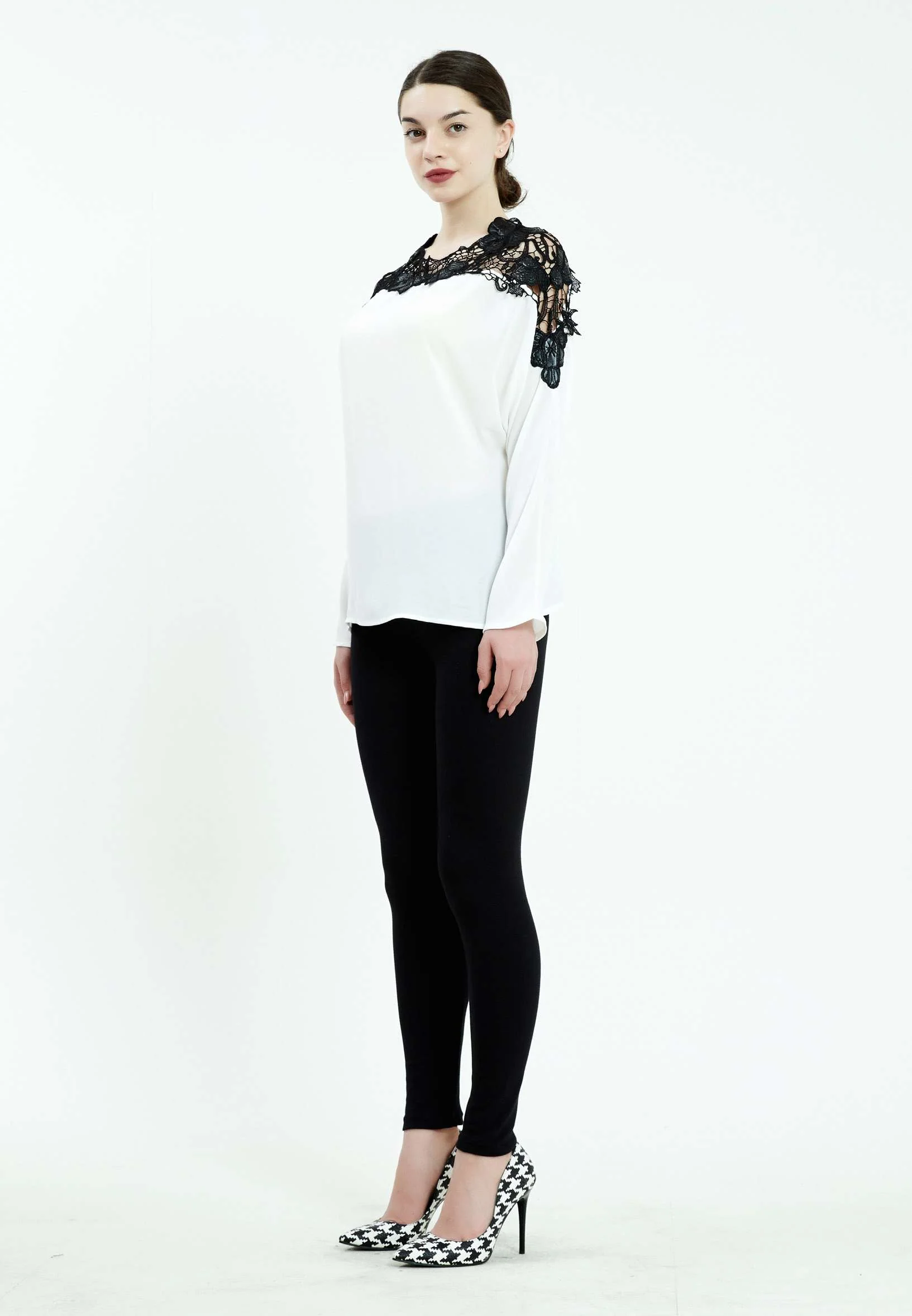 Long Sleeve Solid Color Regular Blouse ser25539 - Image 16